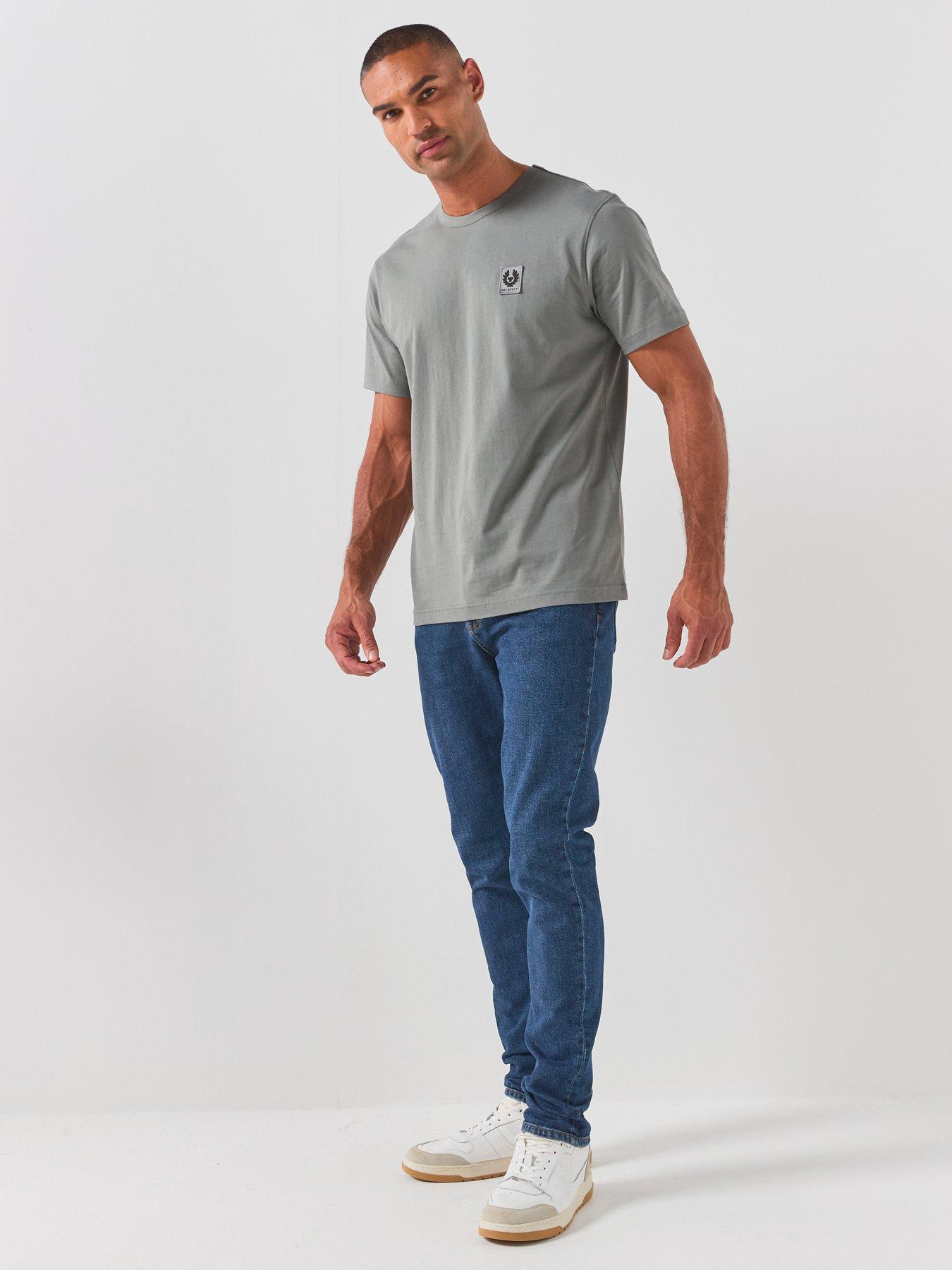 Image 3 of 6 of Belstaff Left Chest Patch Logo Regular Fit T-Shirt - Grey