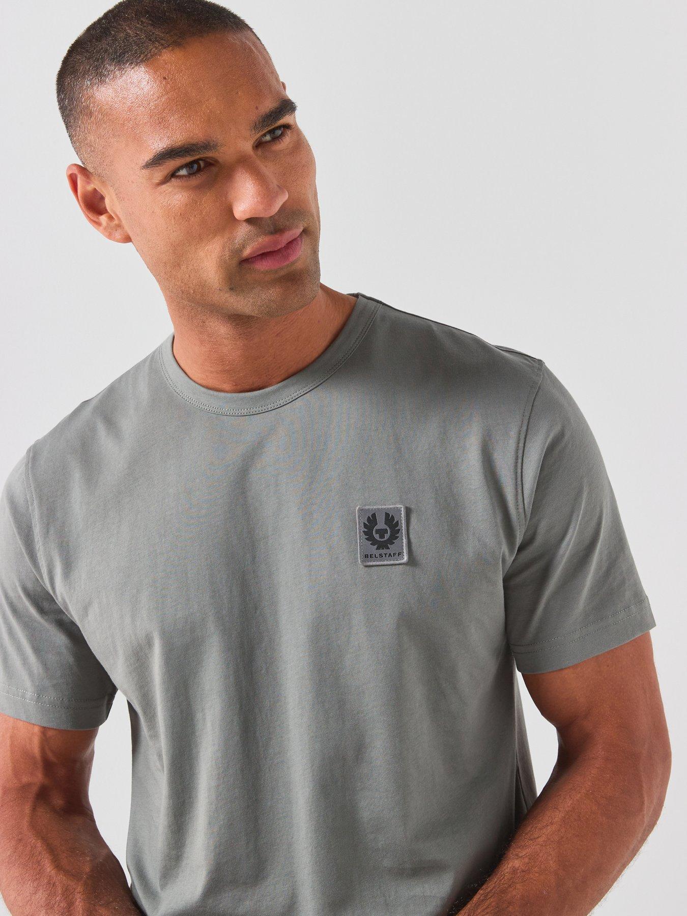 Image 6 of 6 of Belstaff Left Chest Patch Logo Regular Fit T-Shirt - Grey