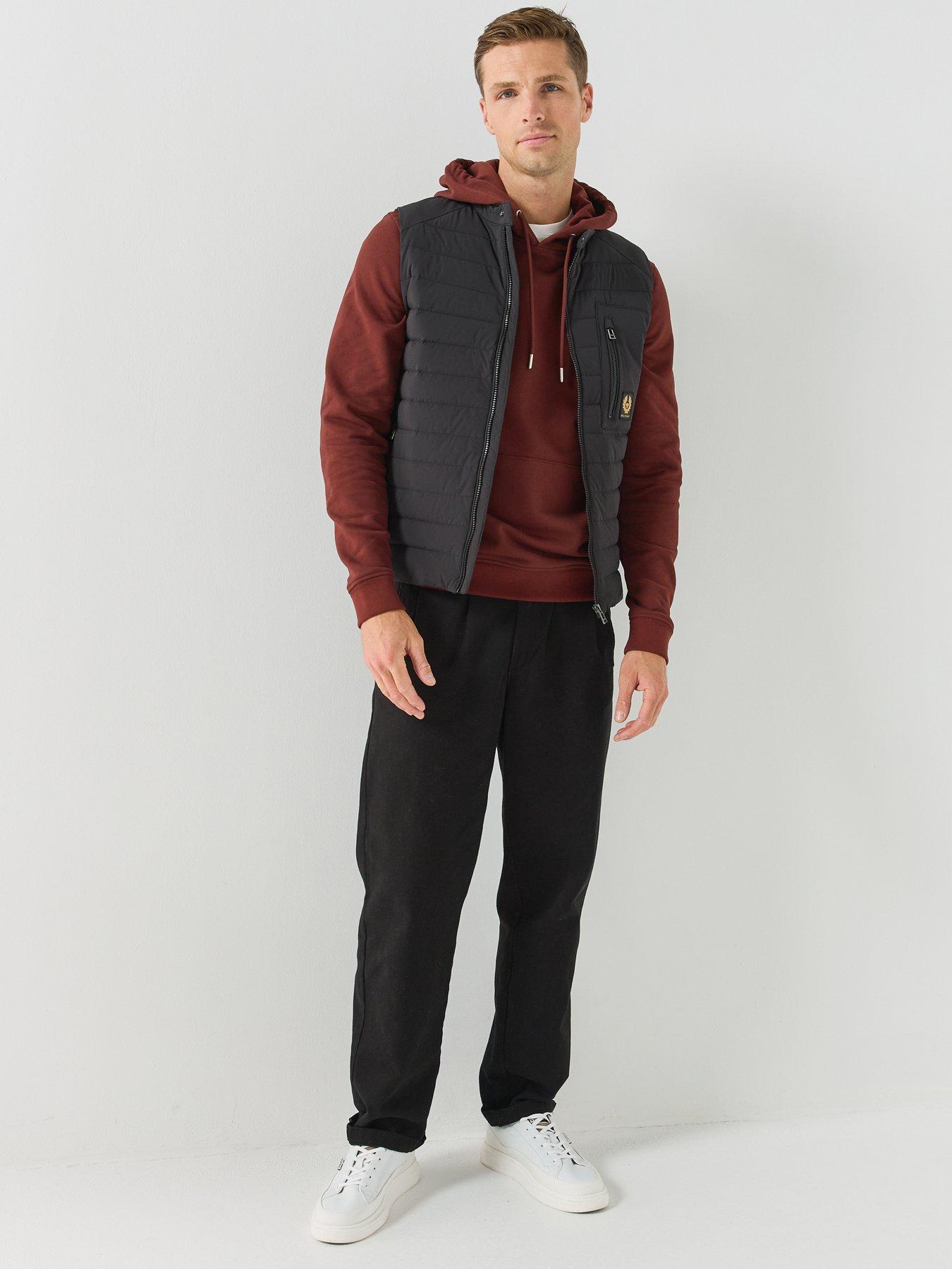 Image 3 of 6 of Belstaff Mens Chassis Padded Full-Zip Quilted Gilet - Black