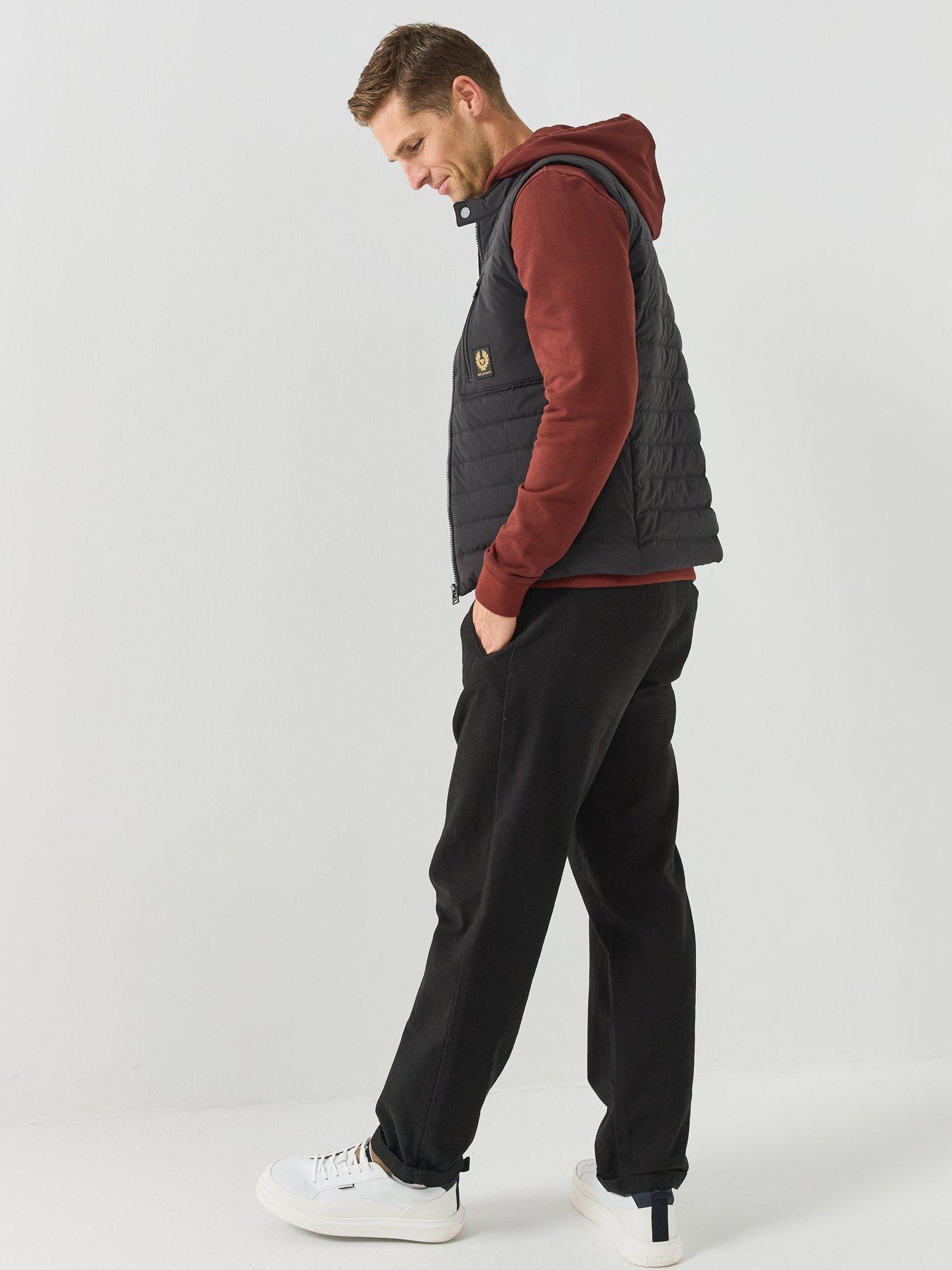 Image 4 of 6 of Belstaff Mens Chassis Padded Full-Zip Quilted Gilet - Black