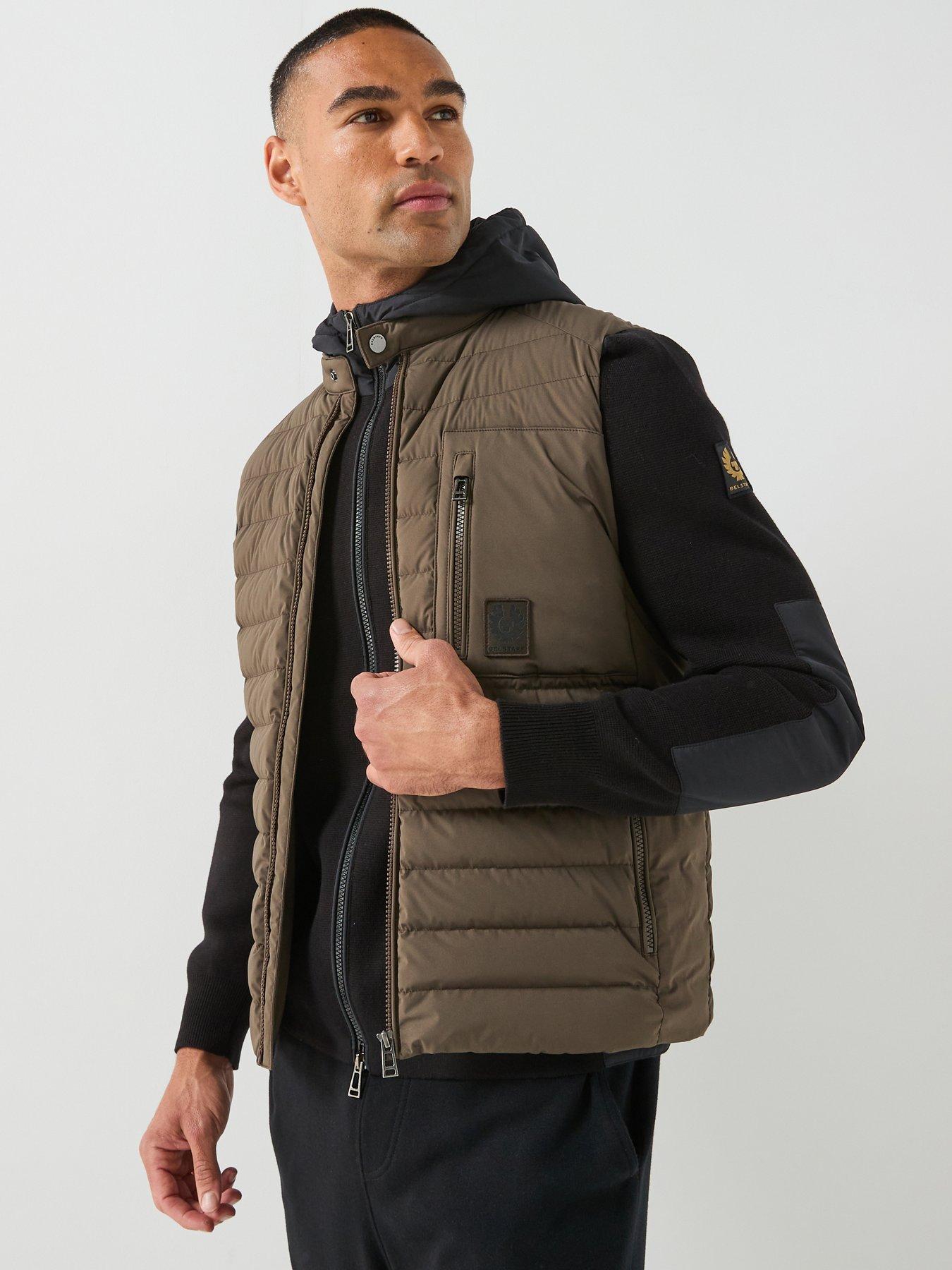 Belstaff Chassis Padded Gilet, Green, Size L, Men