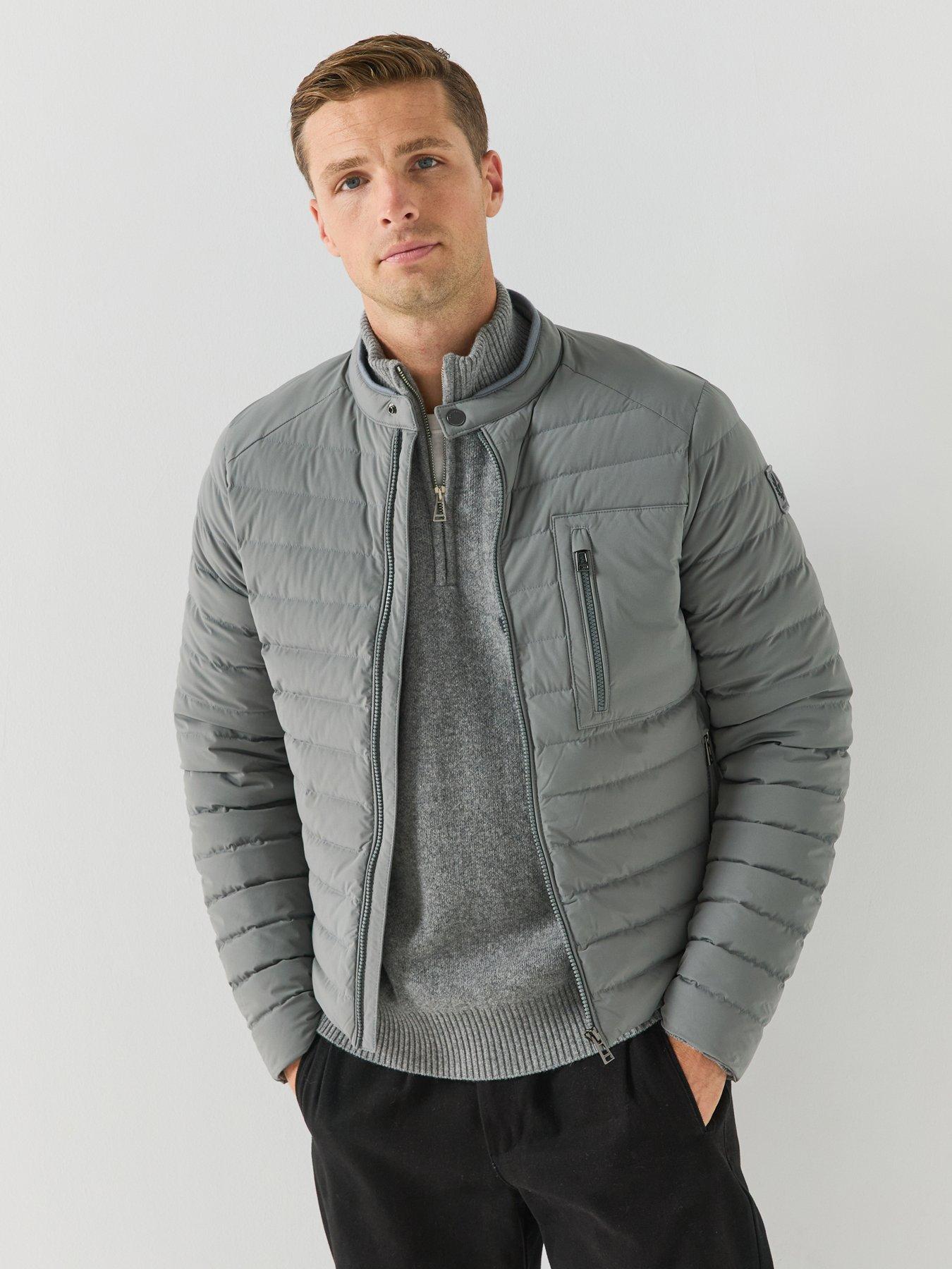 Image 1 of 6 of Belstaff Mens Chassis Padded Stretch Jacket - Grey