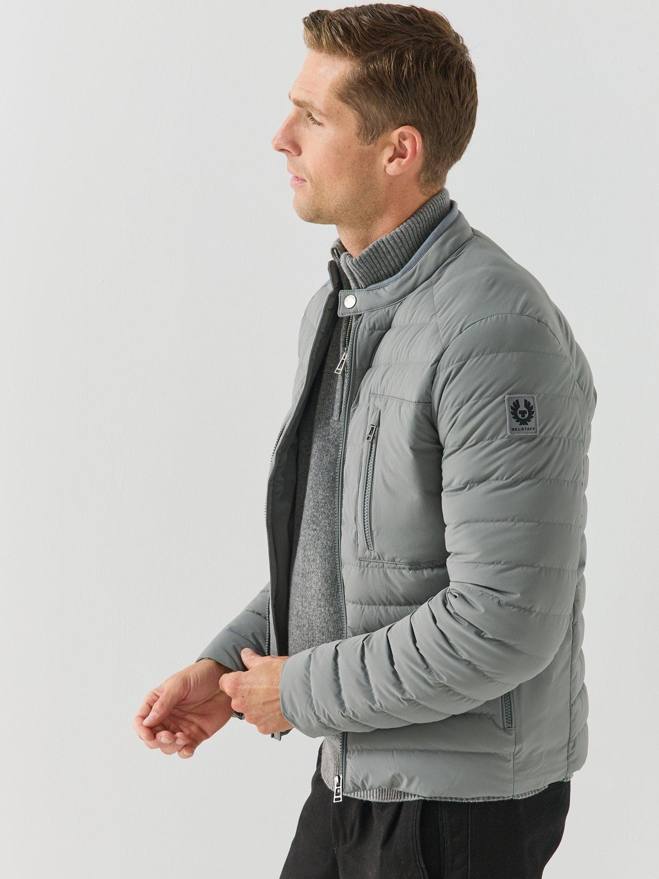 Image 4 of 6 of Belstaff Mens Chassis Padded Stretch Jacket - Grey