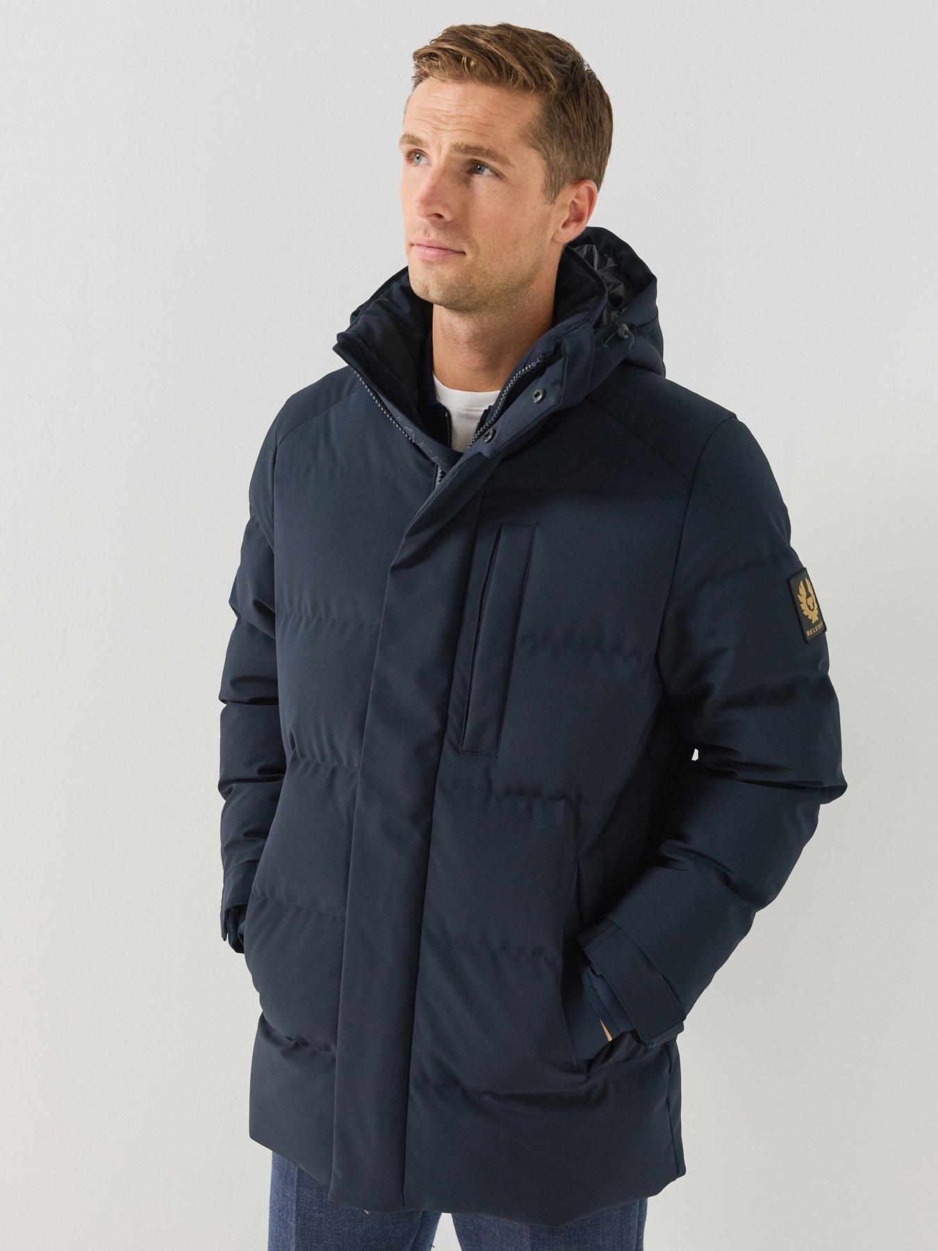 Belstaff Mens Pendulum 2 Way Stretch Padded Coat - Navy