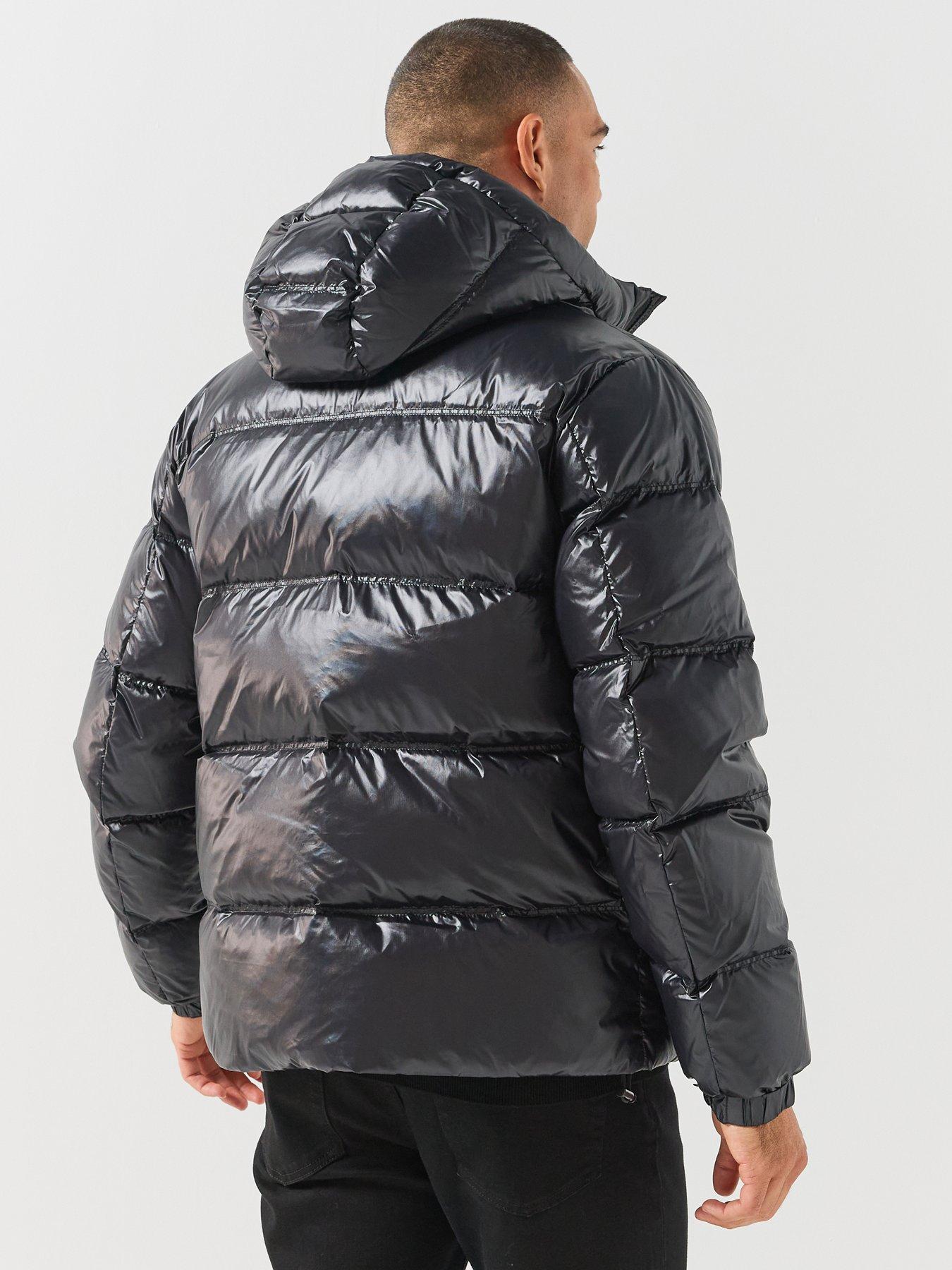 Image 2 of 6 of Belstaff Mens Atlas Hooded Padded Down Jacket - Black