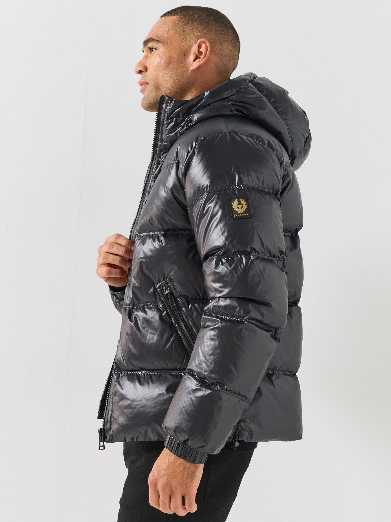 Image 5 of 6 of Belstaff Mens Atlas Hooded Padded Down Jacket - Black