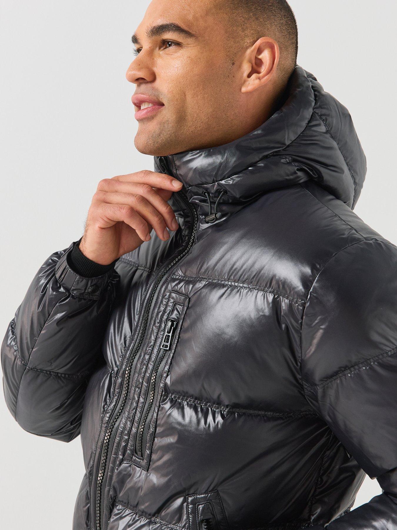 Image 6 of 6 of Belstaff Mens Atlas Hooded Padded Down Jacket - Black