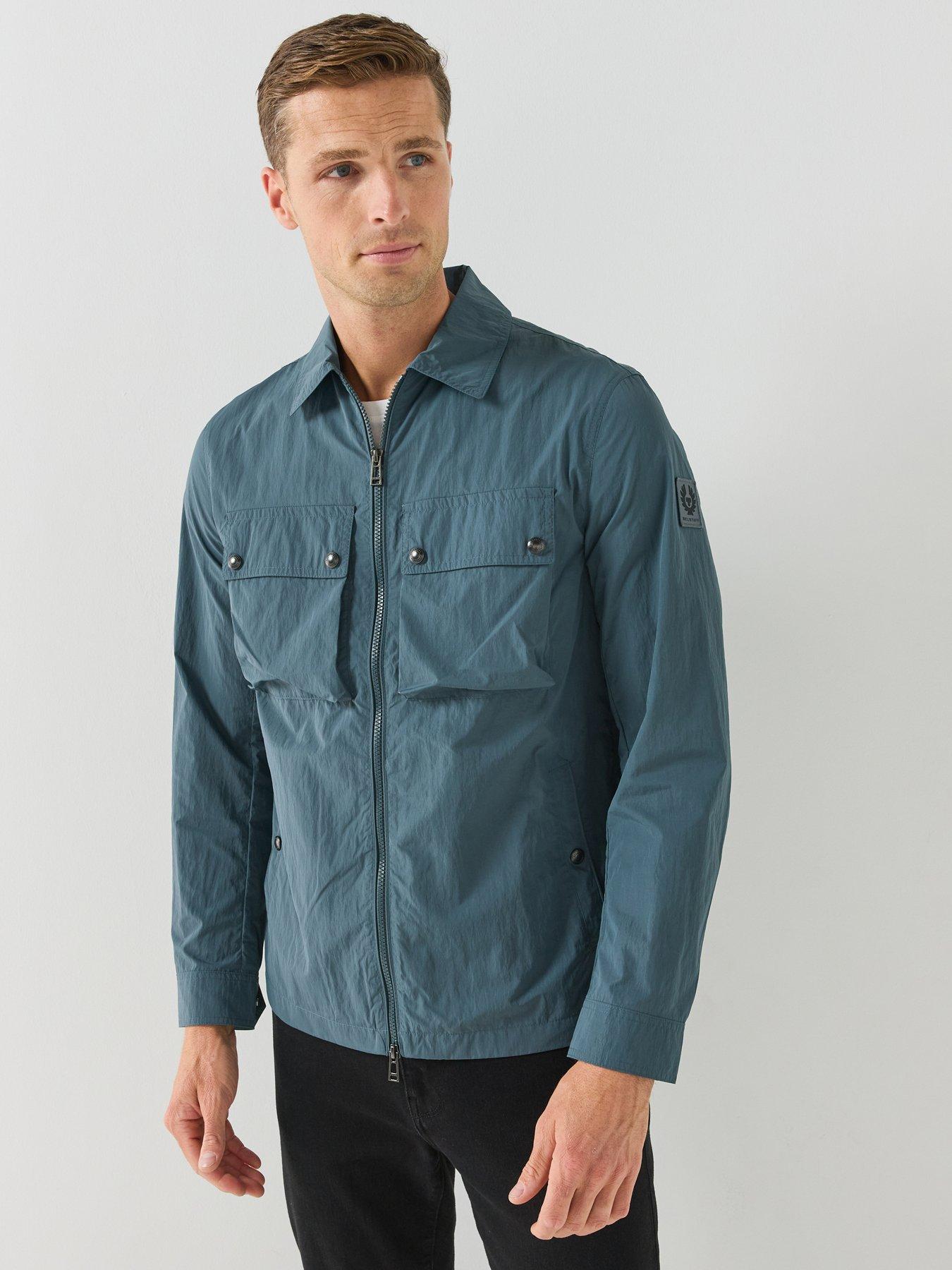 Belstaff Men's Tourer Overshirt Alpha Nylon Petrol Size L - Image 3
