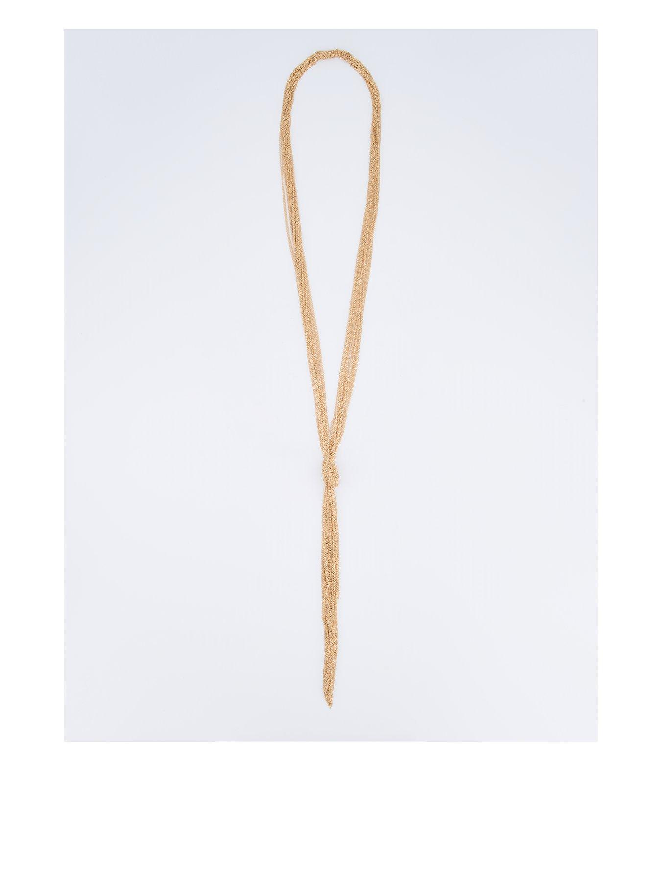 The Very Collection Tone Tassel Knot Necklace - Gold