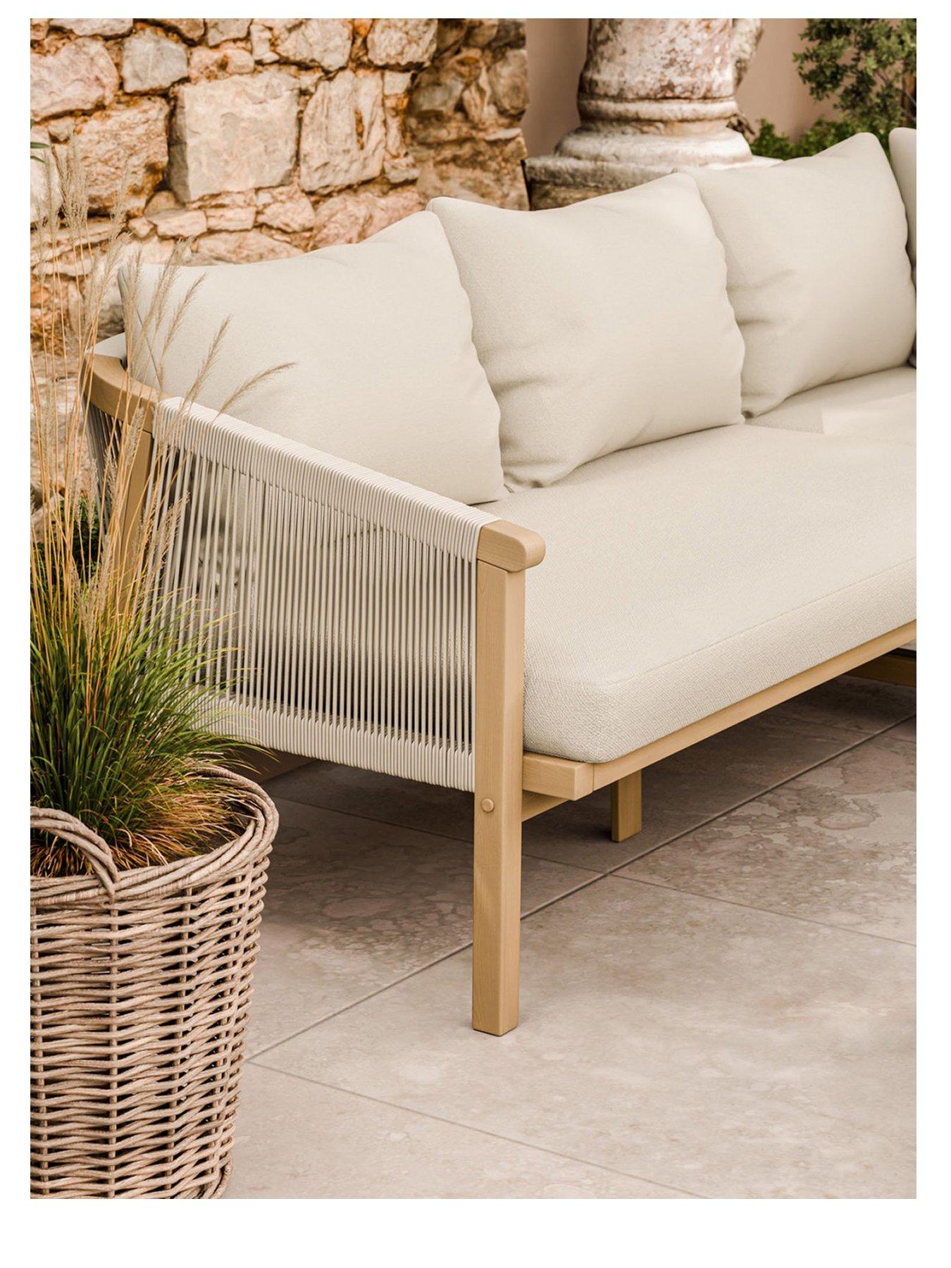 Image 2 of 6 of Royalcraft Roma L Shape Corner Set And Square Coffee Table