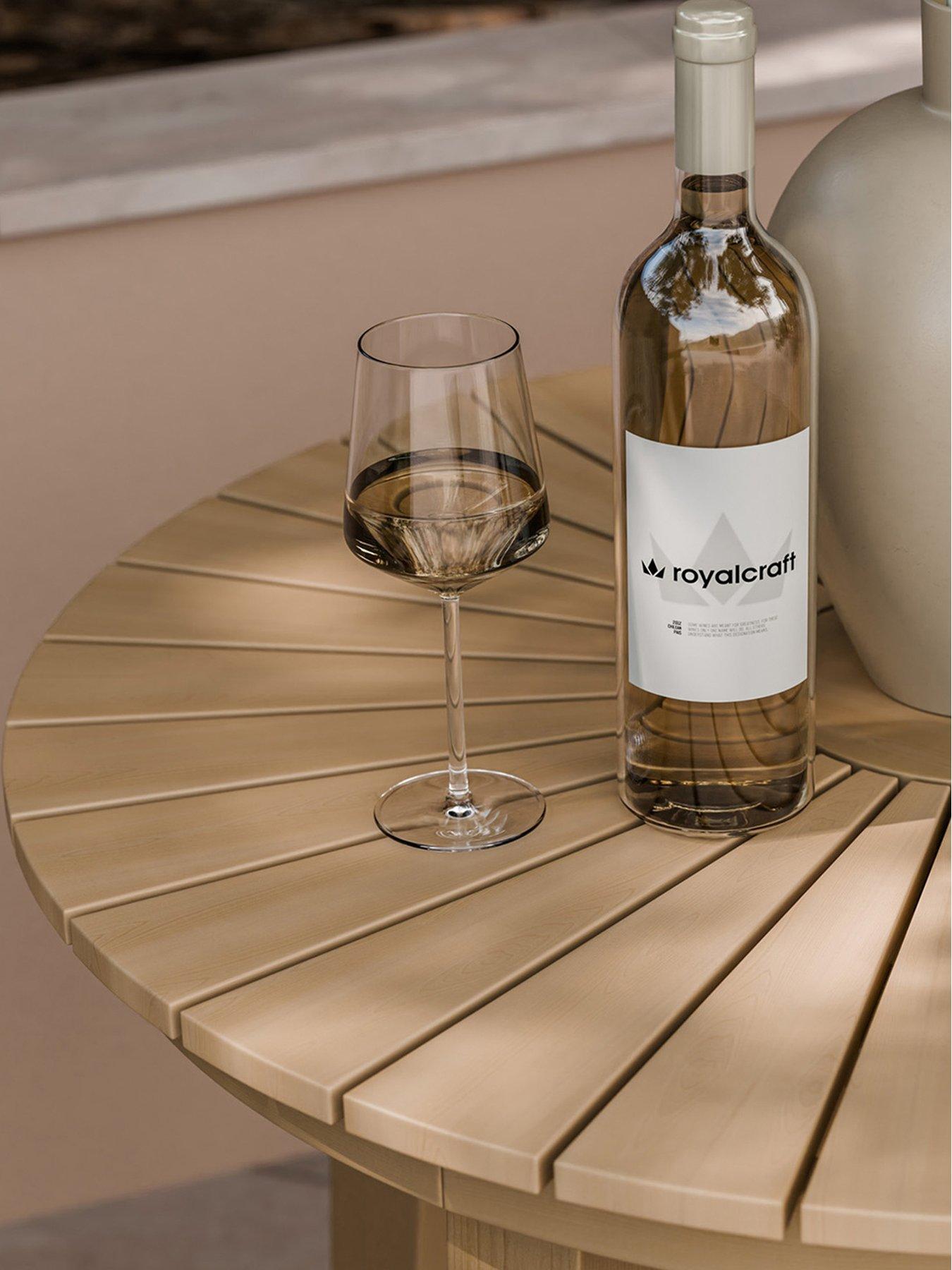 Image 4 of 7 of Royalcraft Roma Round Sunray Bistro Table With 2 Roma Dining Chairs