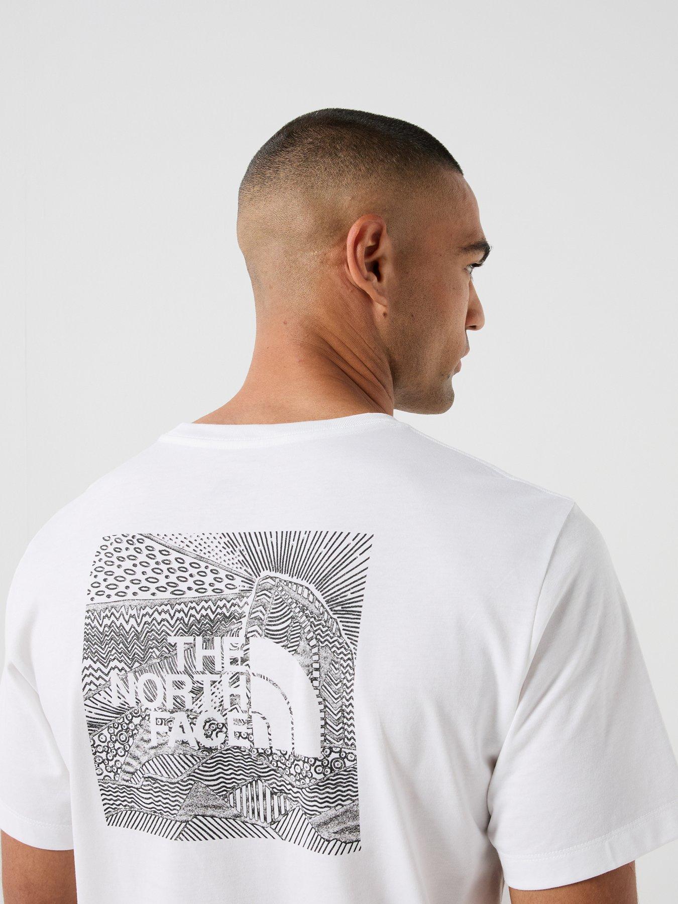 Image 4 of 6 of The North Face Mens Box NSE Celebration Graphic T-Shirt - White