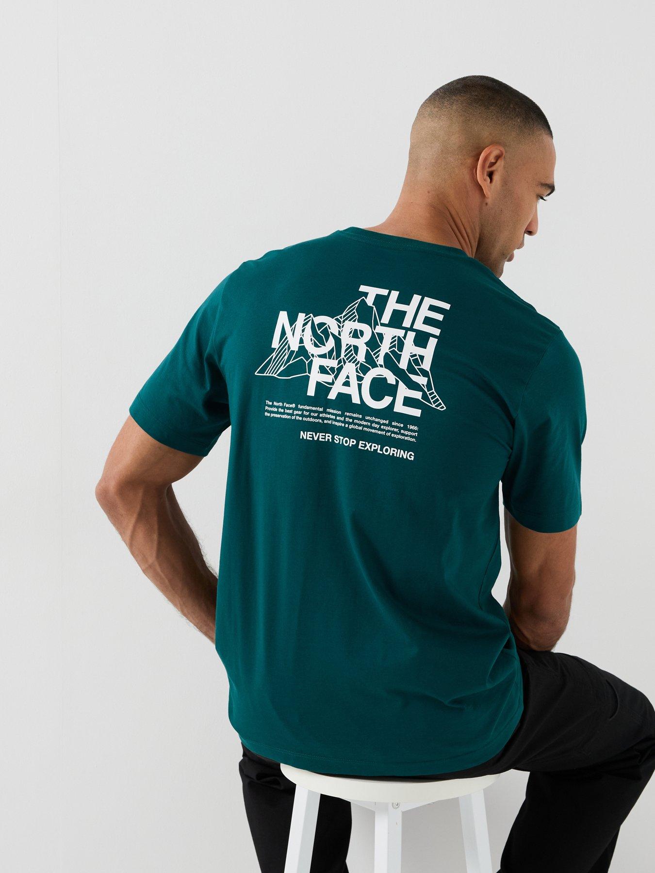 The North Face Mens Mountain Sketch Graphic T-Shirt - Green
