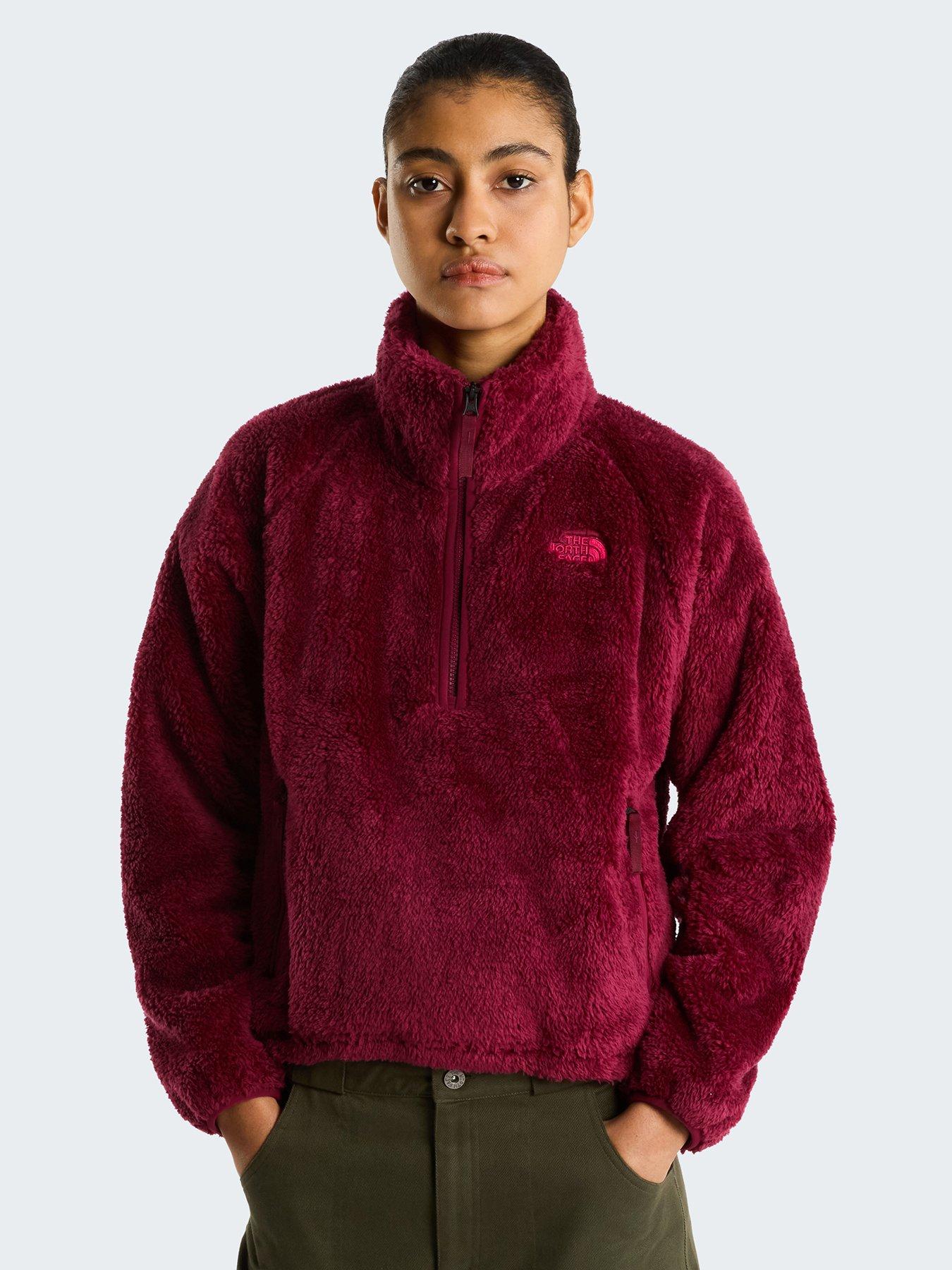 Image 1 of 6 of The North Face Womens Osito Evolve 1/2 Zip Fleece - Burgundy