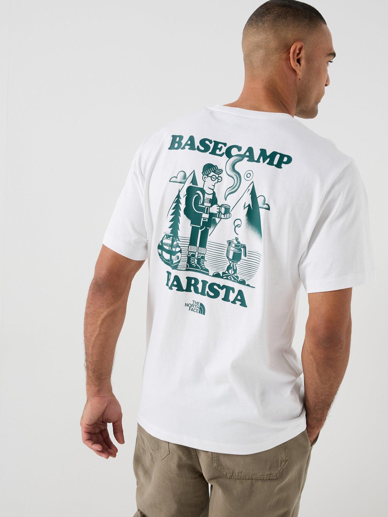 The North Face Men's Relaxed Graphic Cotton T-Shirt with Back Print - White