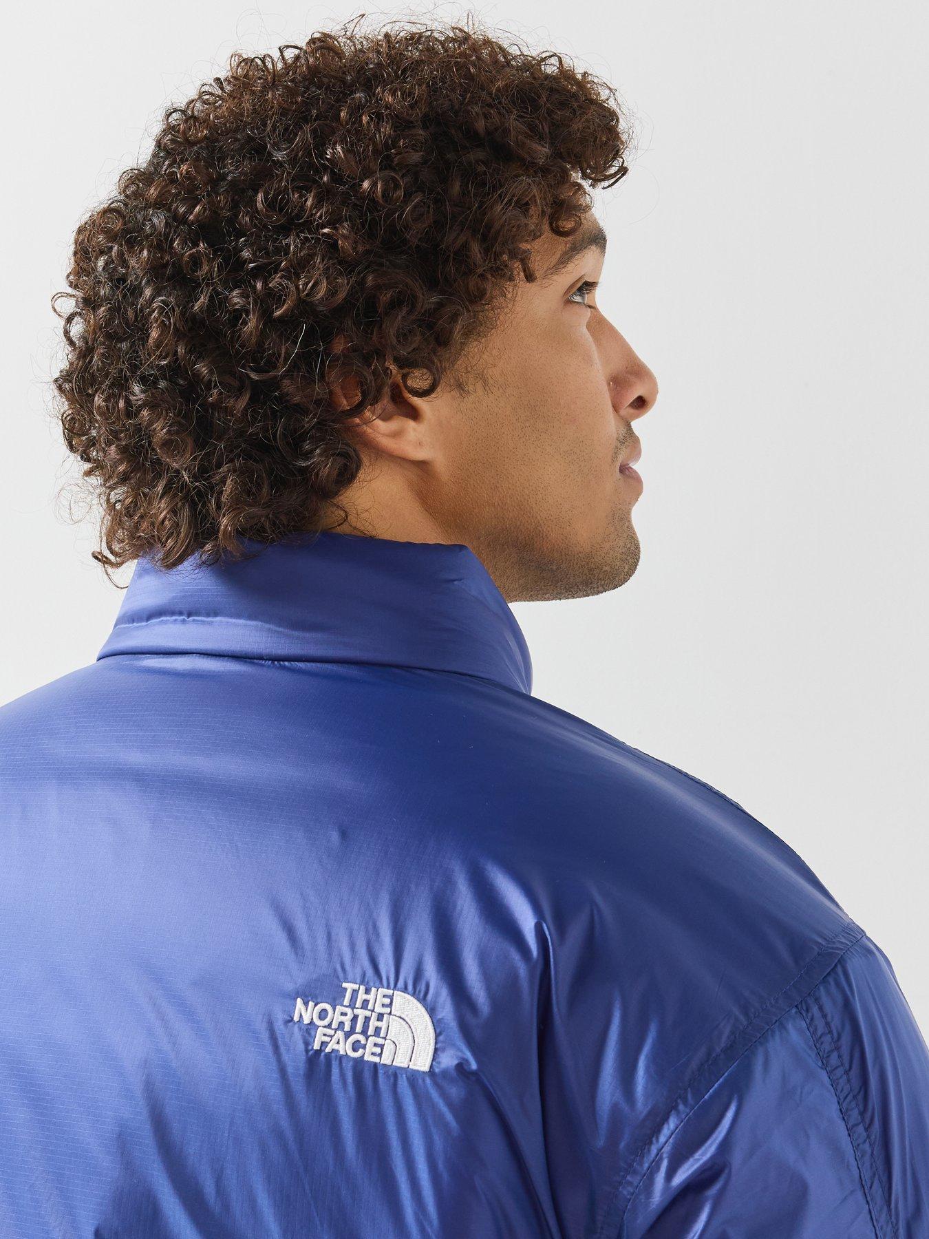Image 4 of 6 of The North Face Mens Pertex Explore Full Zip Stand Collar Jacket - Blue
