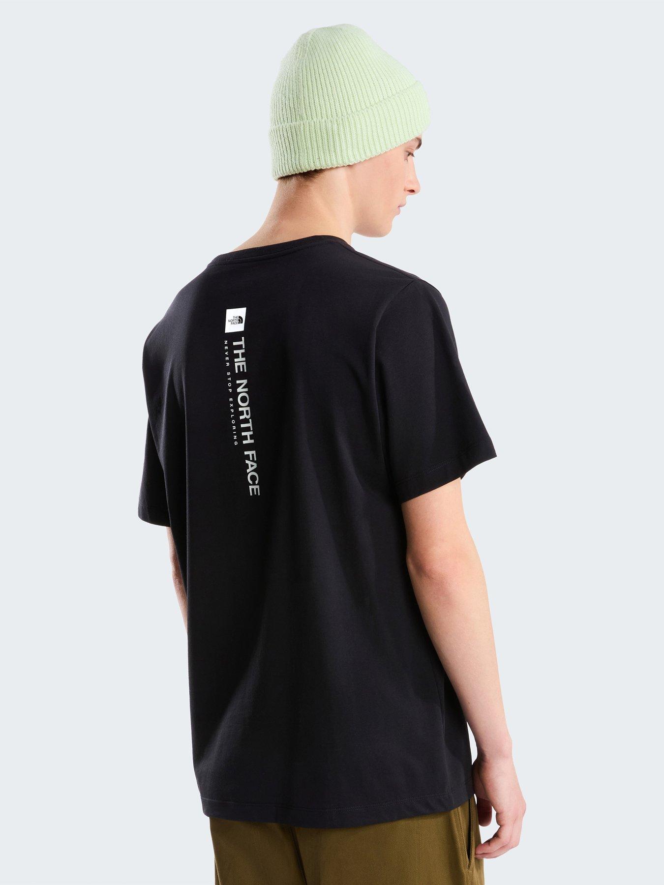 The North Face Mens Vertical Back Logo Graphic T-Shirt - Black