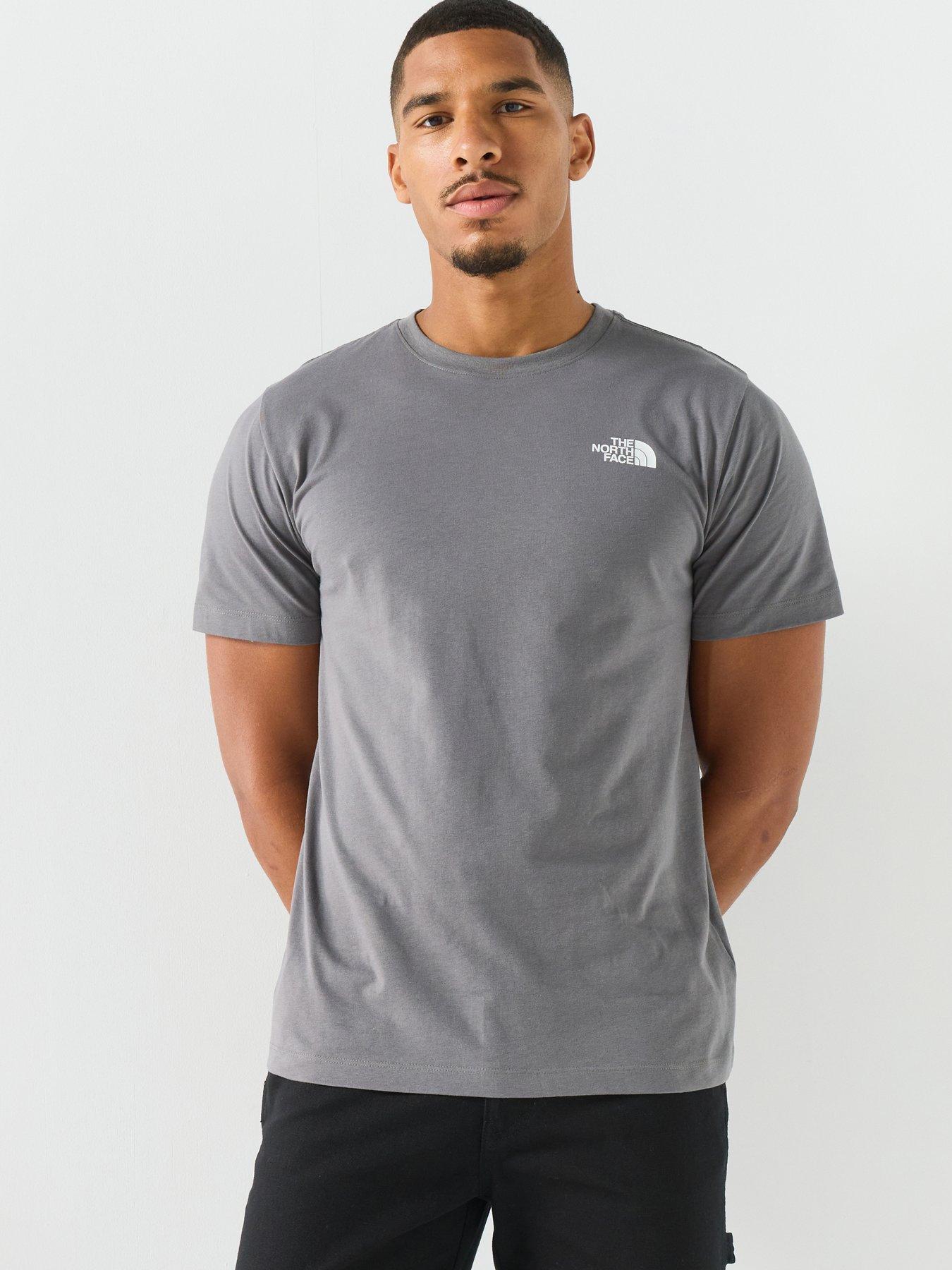Image 2 of 6 of The North Face Mens Vertical Back Logo Graphic T-Shirt - Grey