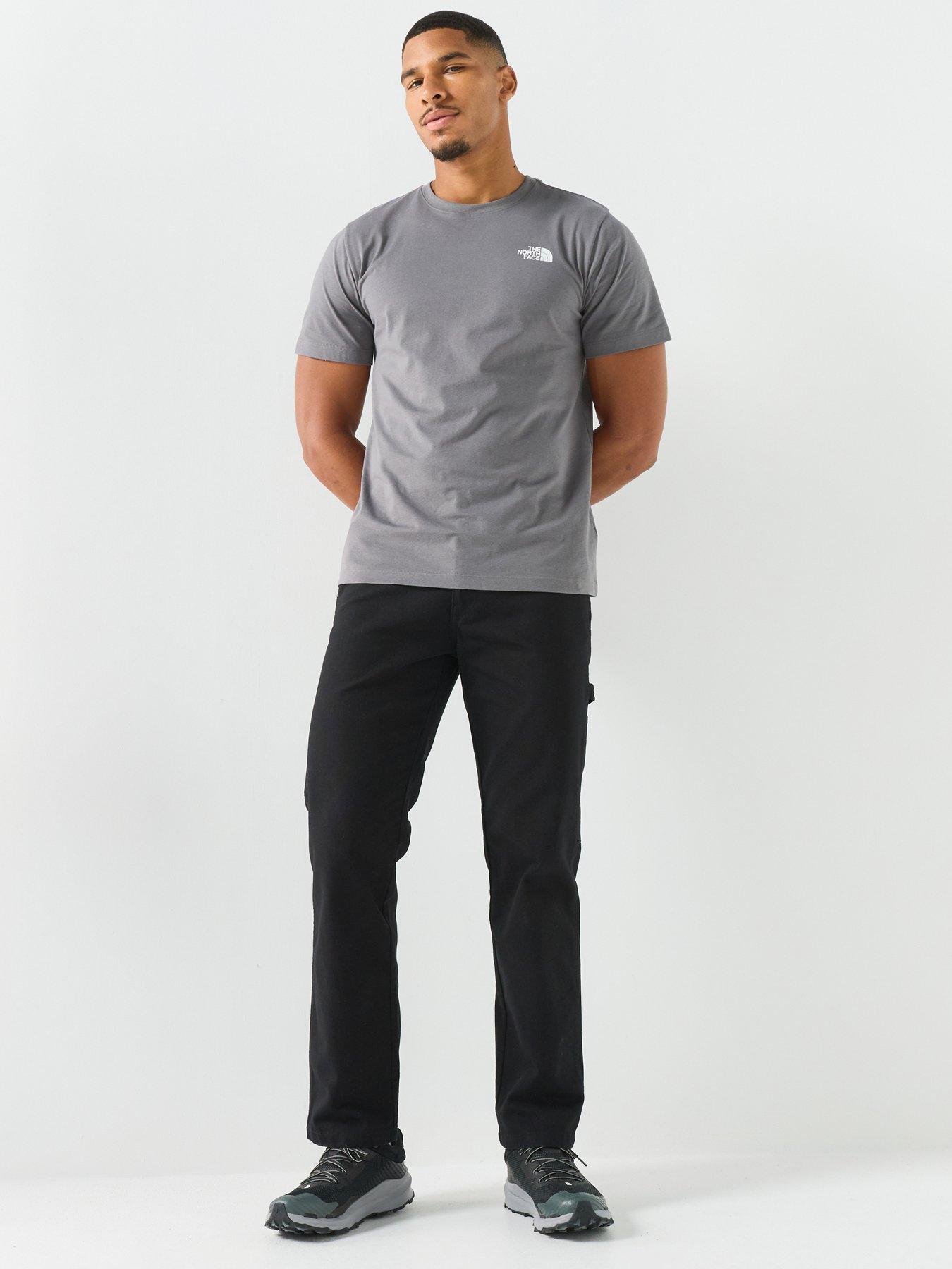 Image 3 of 6 of The North Face Mens Vertical Back Logo Graphic T-Shirt - Grey