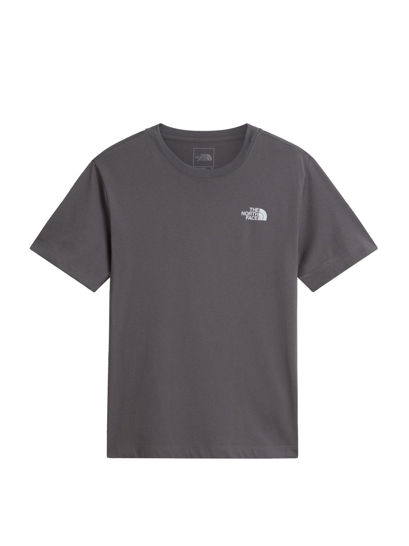 Image 6 of 6 of The North Face Mens Vertical Back Logo Graphic T-Shirt - Grey