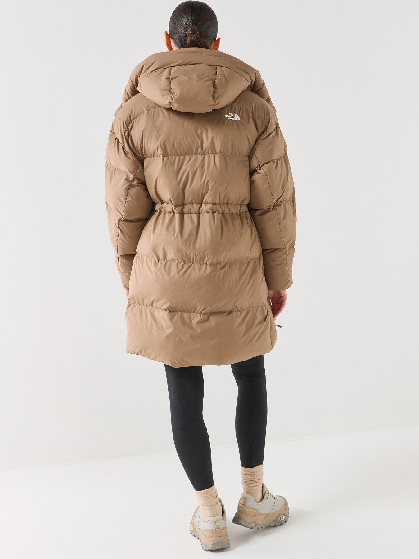Image 2 of 6 of The North Face Womens Oversized Puffer Adjustable Hood Parka - Brown