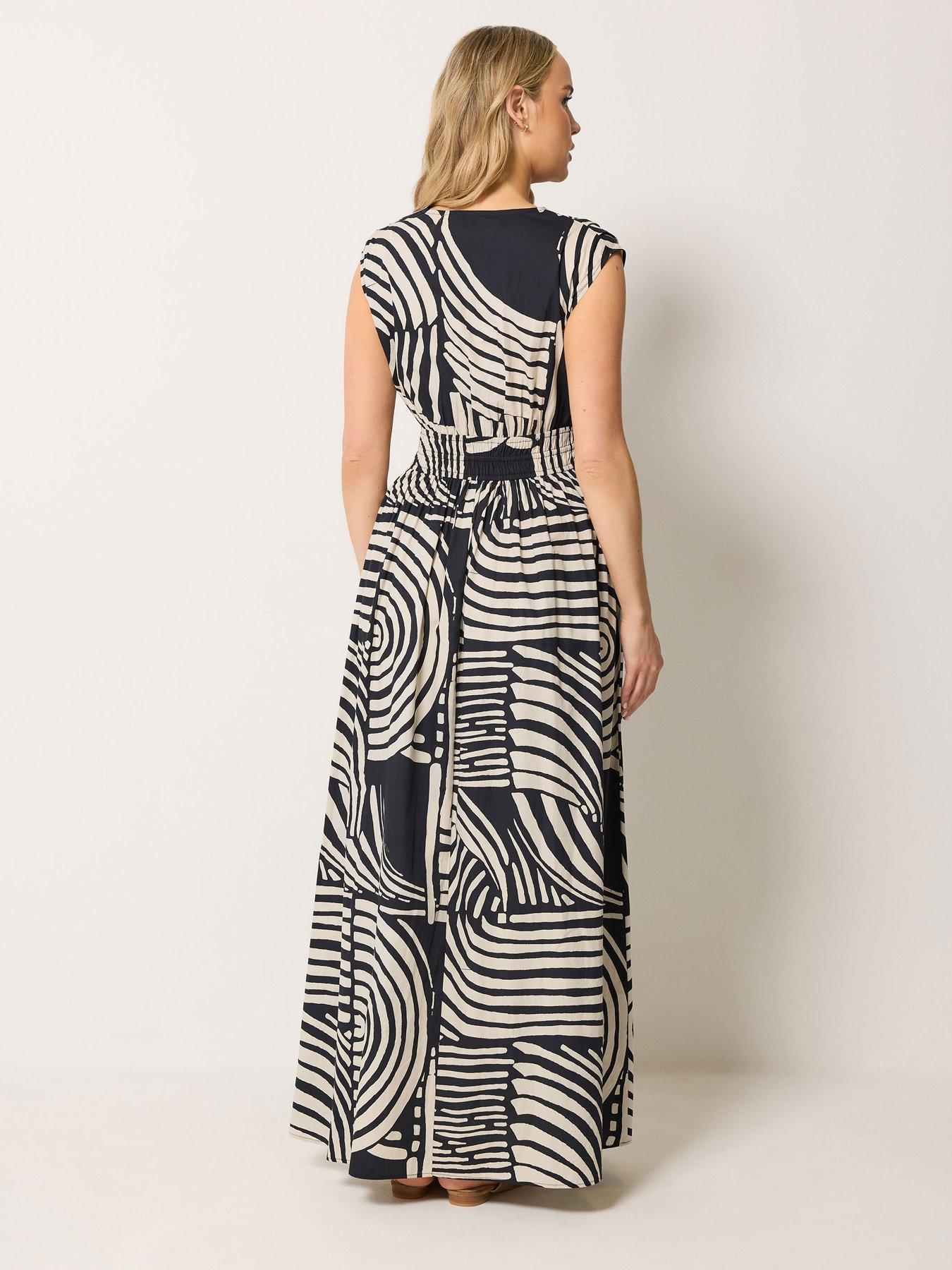Image 2 of 4 of Long Tall Sally Abstract Wrap Maxi Dress - Black