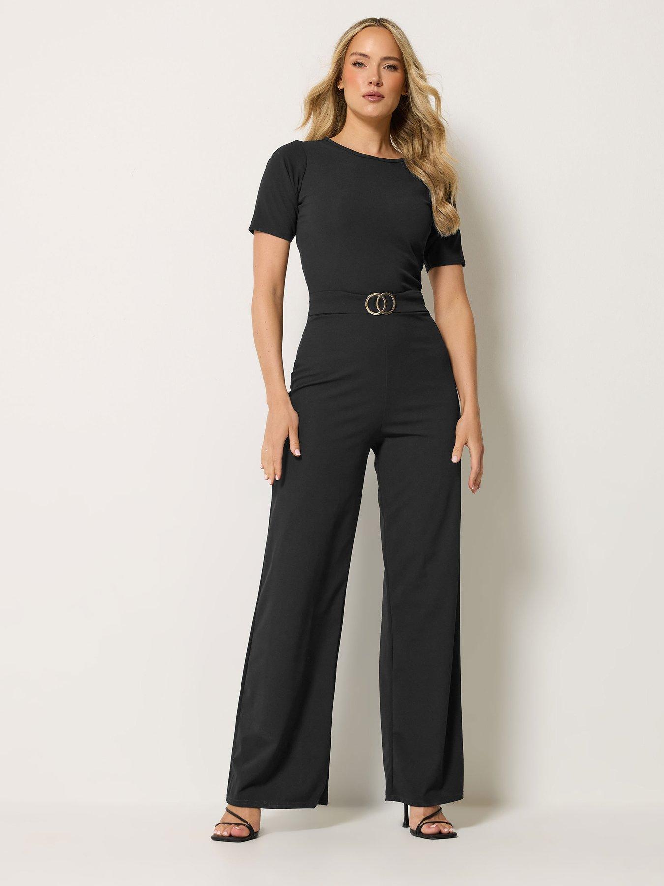 Long Tall Sally Tall Scuba Belted Jumpsuit