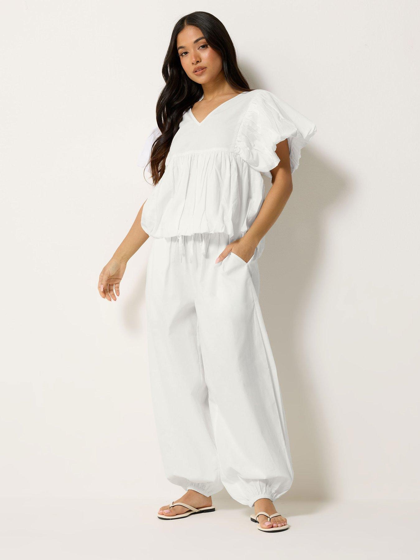 Image 3 of 4 of PixieGirl Petite Poplin Cuff Balloon Pants