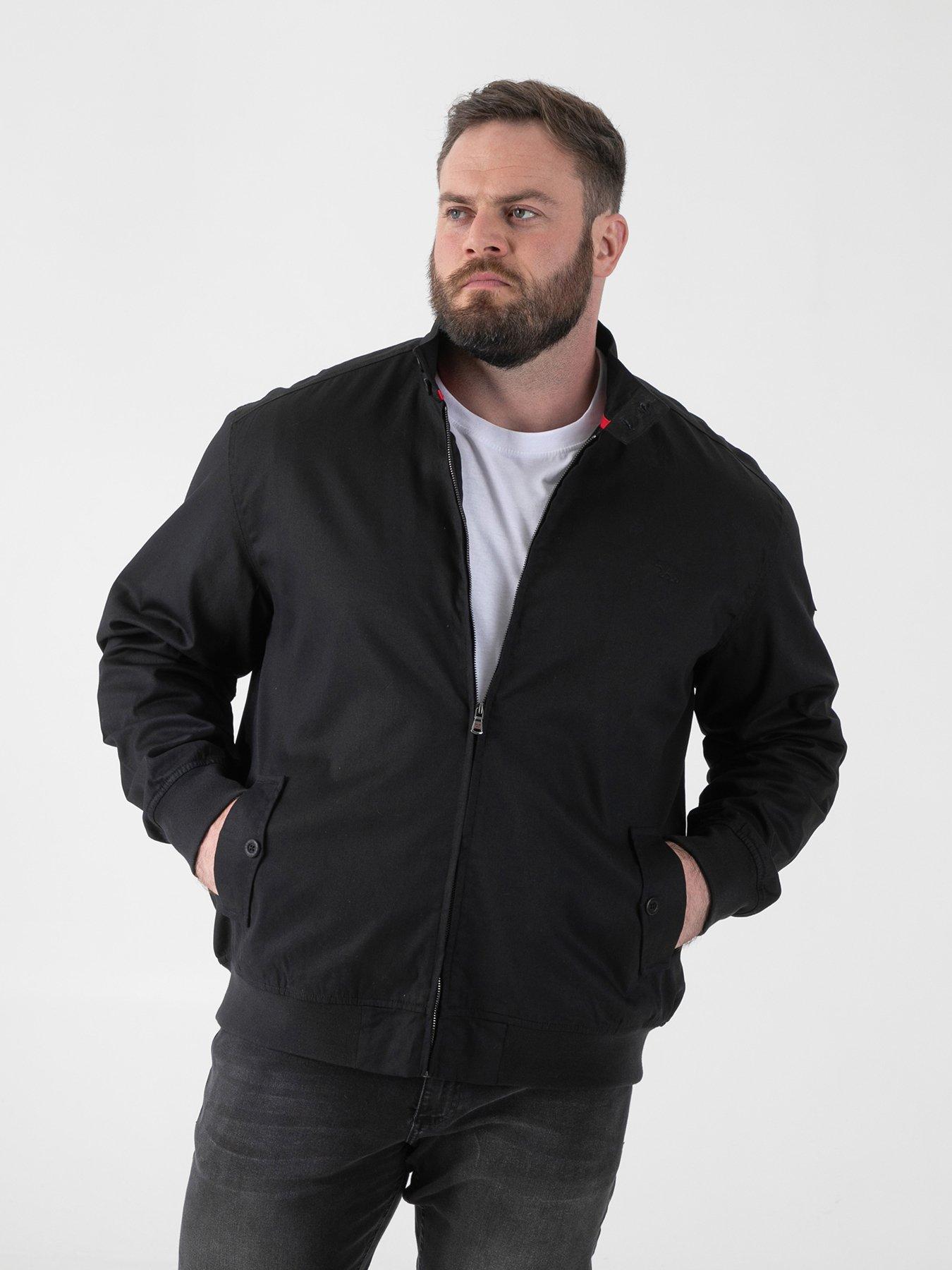 D555 Harrington Jacket With Elasticated Rib Hem And Cuffs