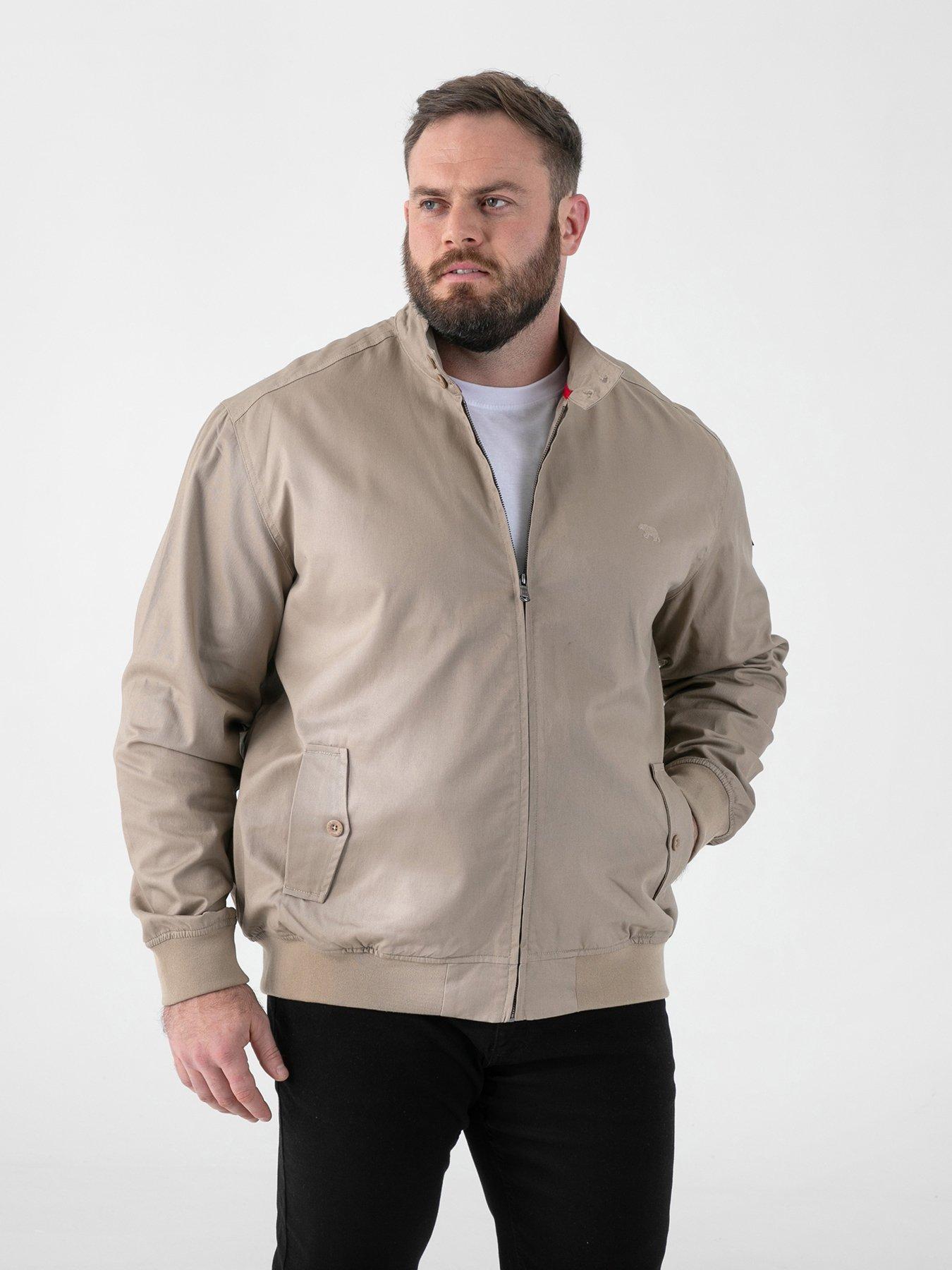 D555 Harrington Jacket With Elasticated Rib Hem And Cuffs