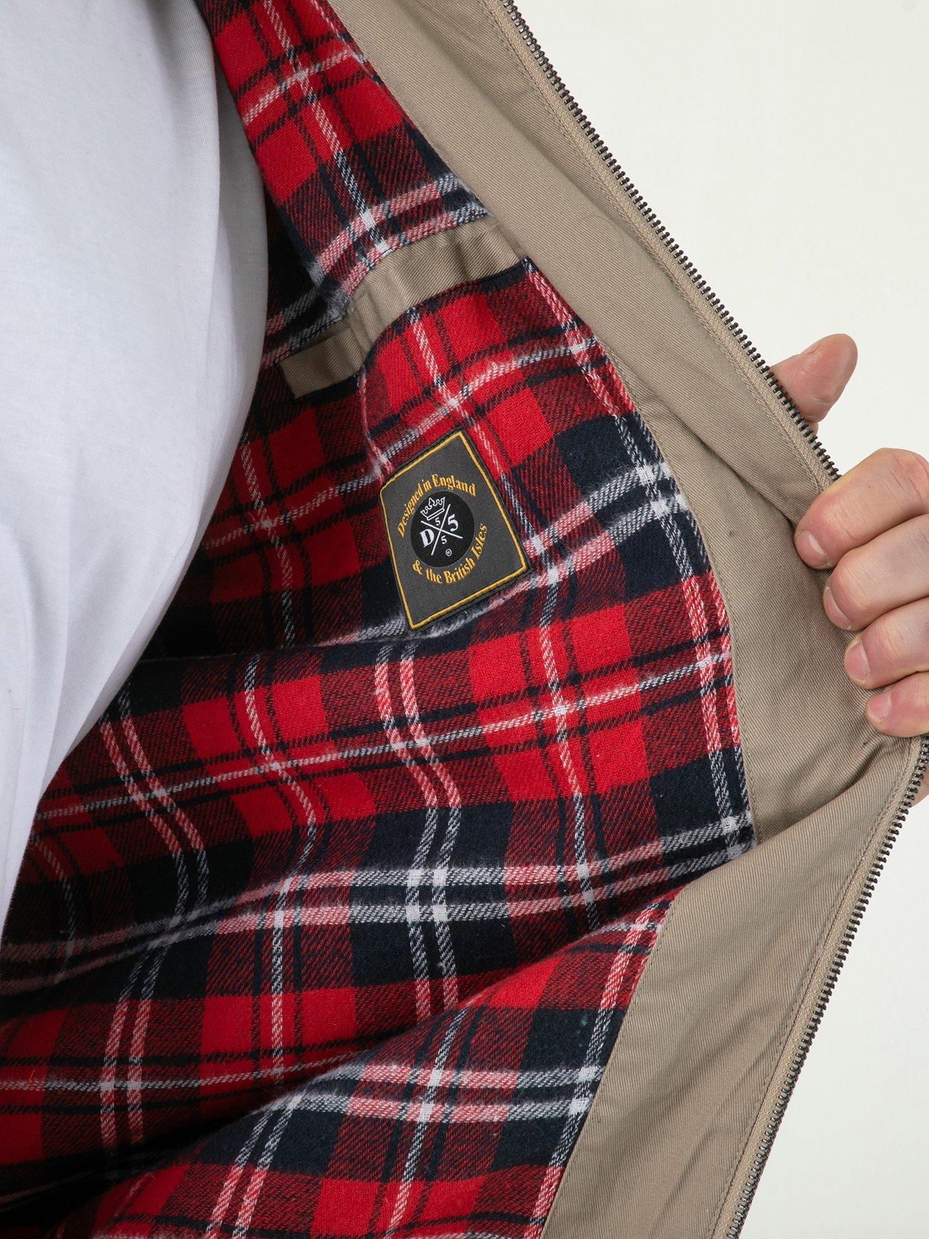 D555 Harrington Jacket With Elasticated Rib Hem And Cuffs - Beige | Very