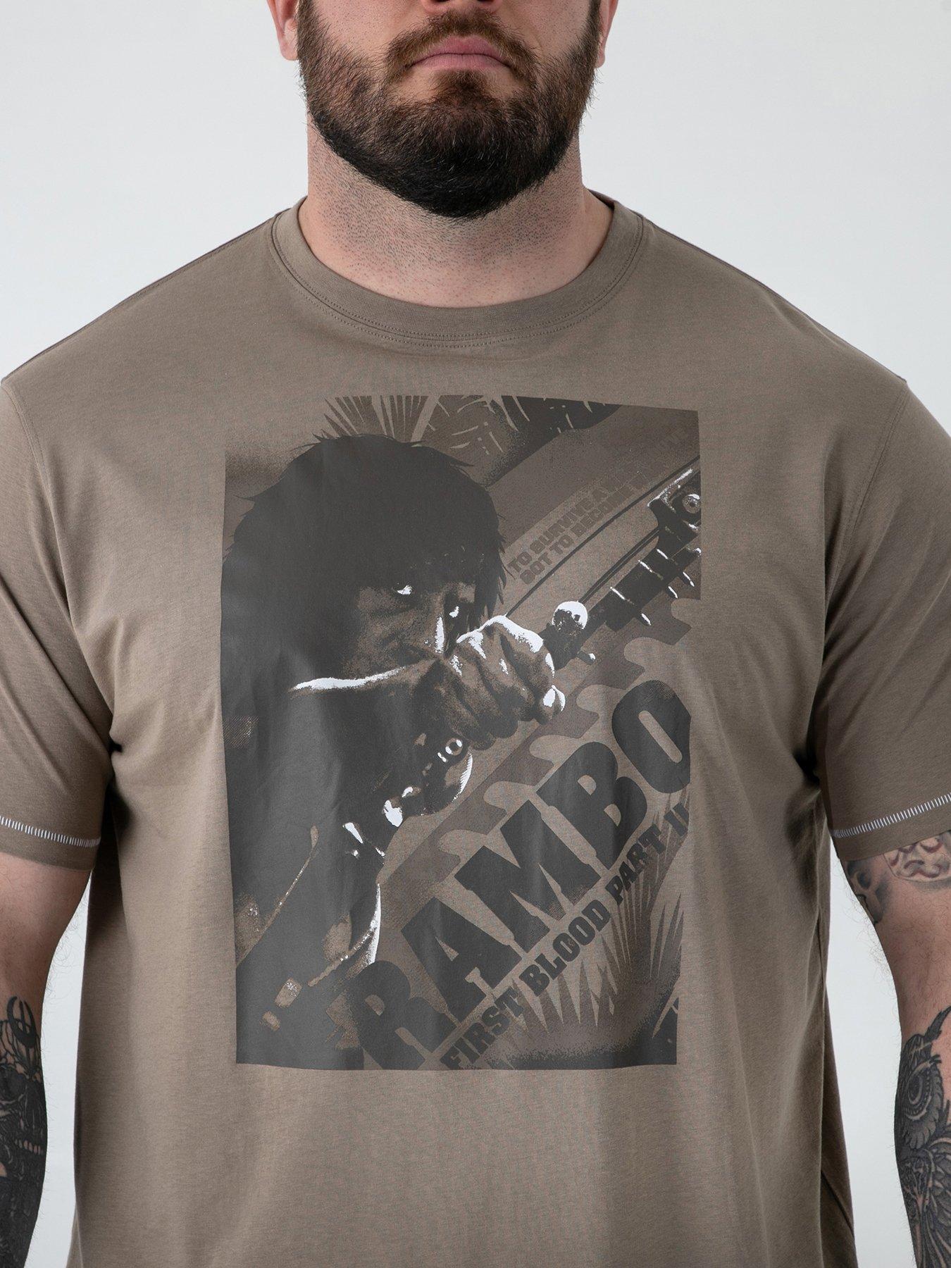 D555 Official Rambo Printed T-Shirt - Beige | Very
