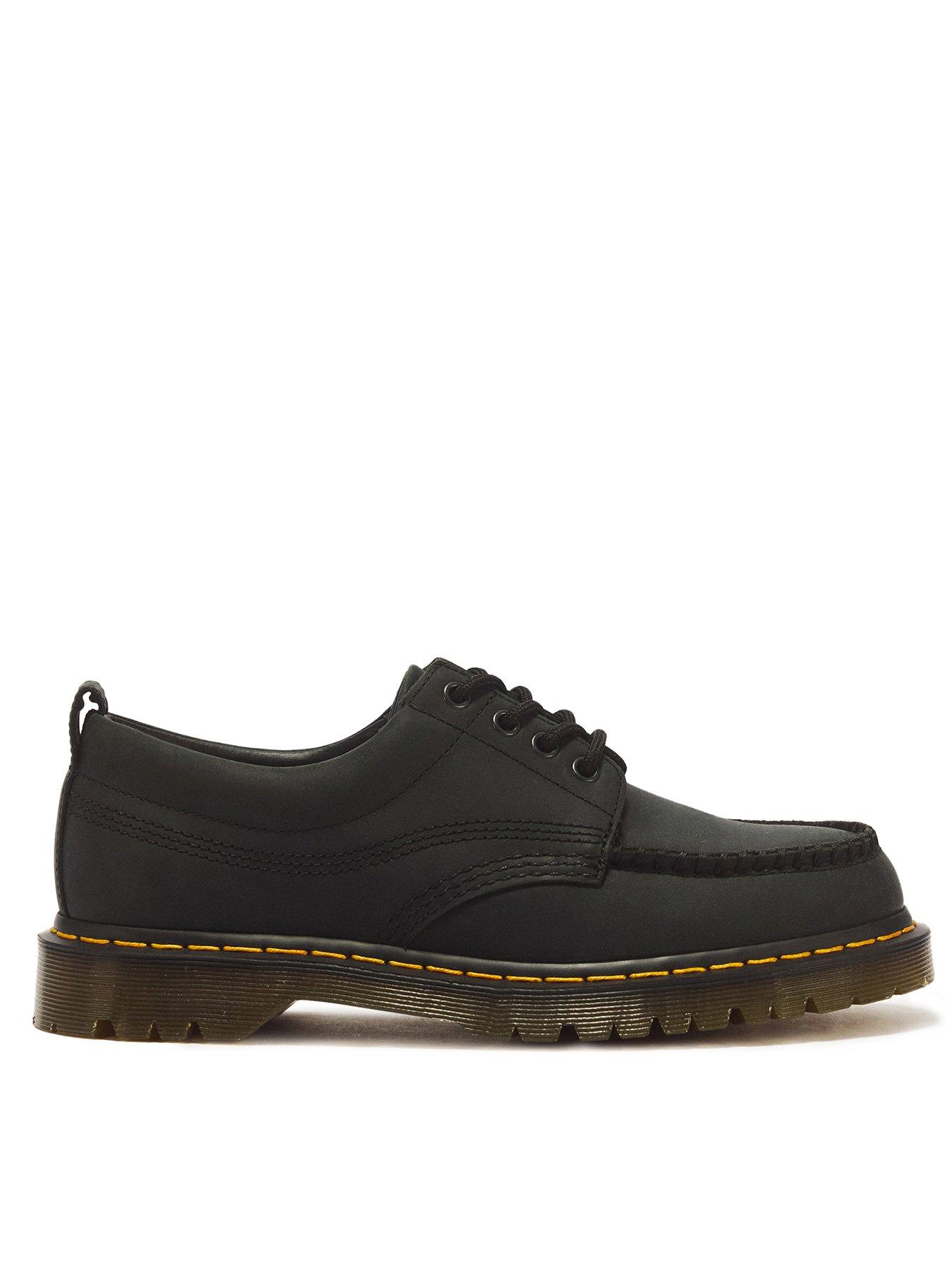 Dr Martens Lowell 4 Eye Crazy Horse Leather Moc Toe - Black