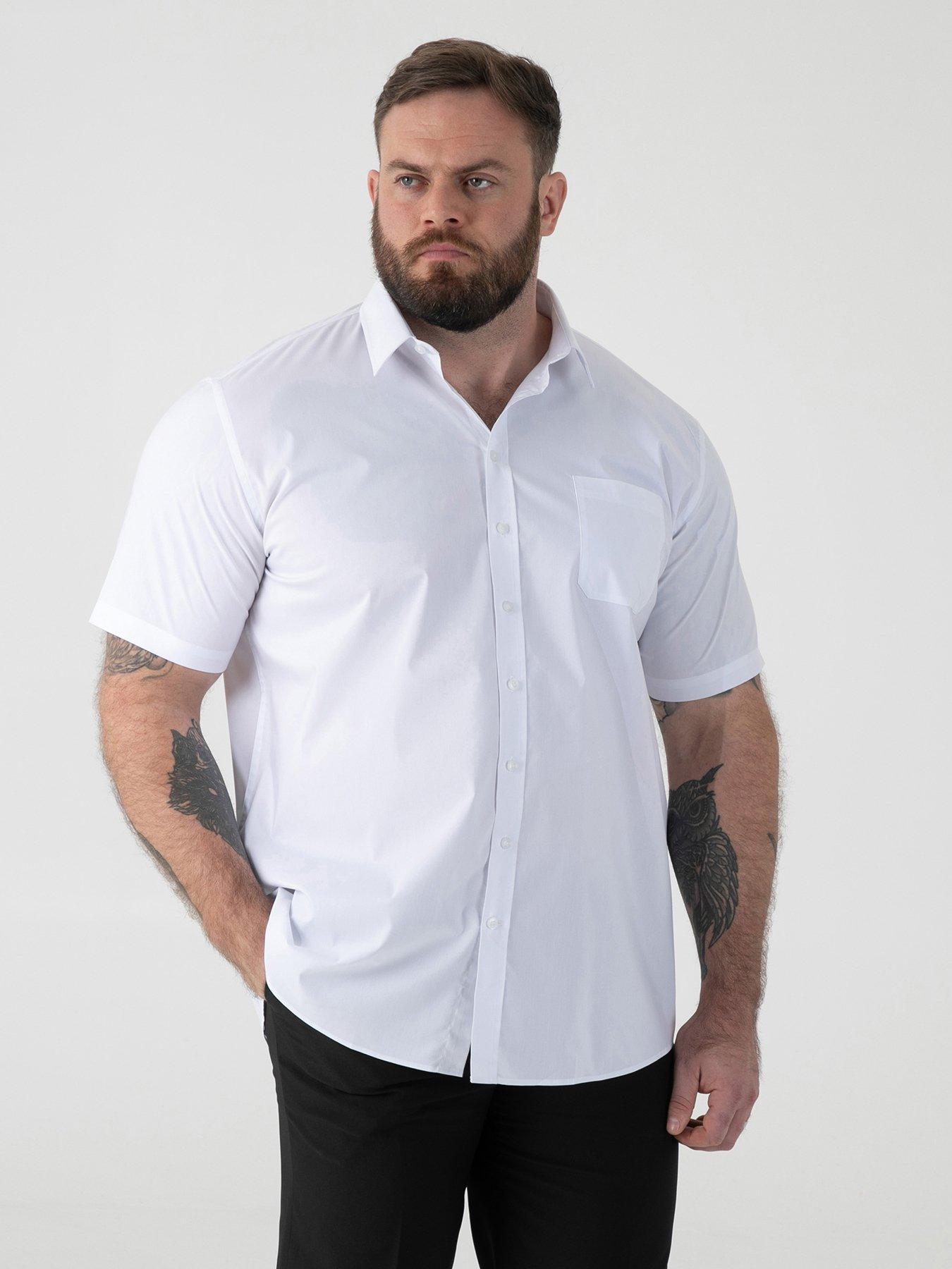 D555 D555 Ultimate Stain Resist Non Iron Short Sleeve Stretch Shirt