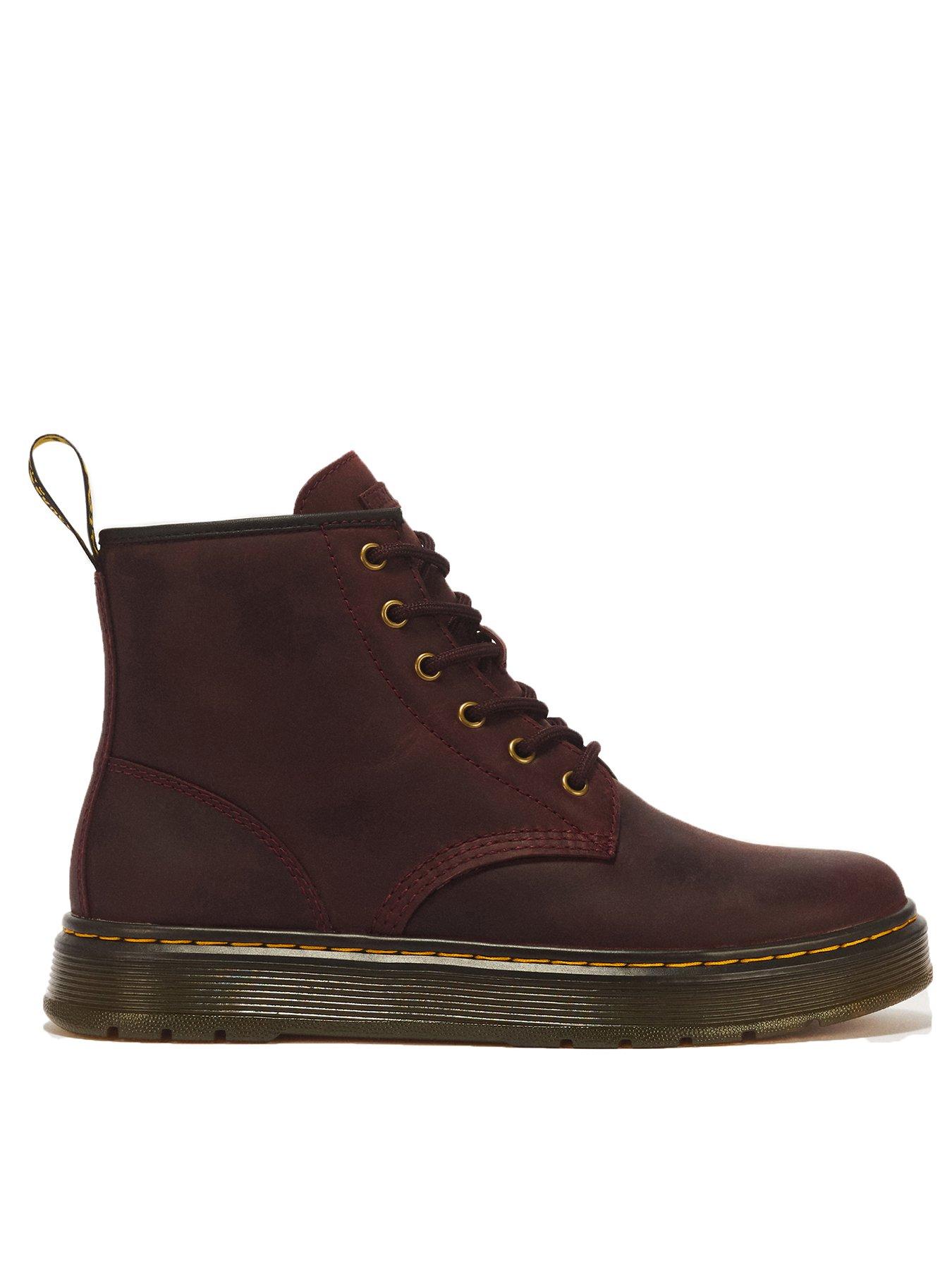 Image 1 of 7 of Dr Martens Brookline Chukka 6 Eye Boot Cherry Crazy Horse - Red