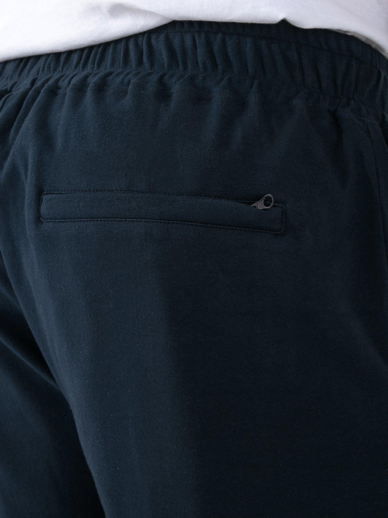Image 5 of 6 of D555 Stretch Elasticated Waist Shorts With Zipper Back Pocket - Navy