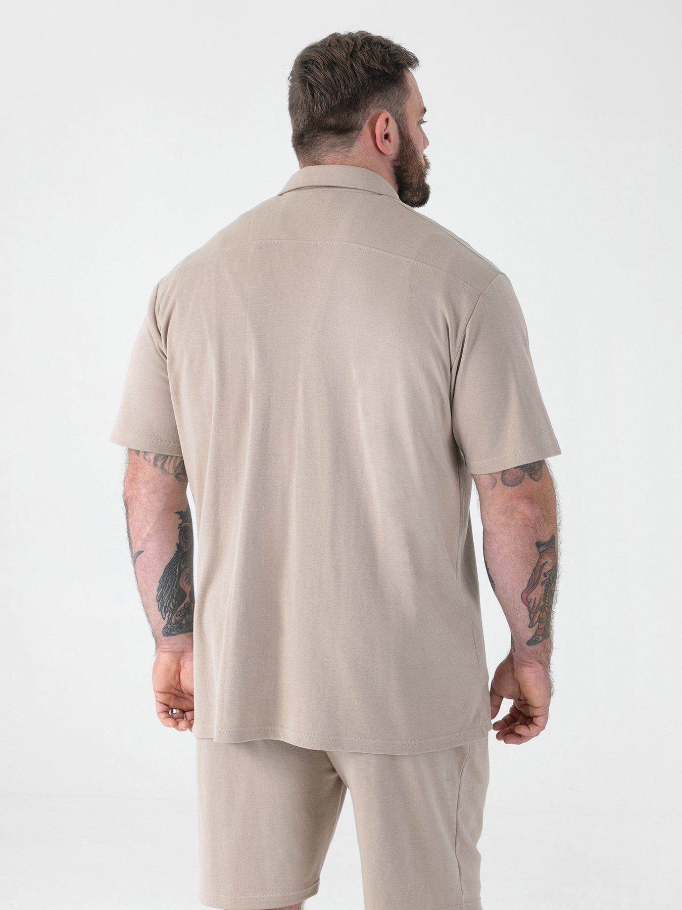 Image 2 of 5 of D555 Stone Stretch Cuban Collar Resort Short Sleeve Shirt