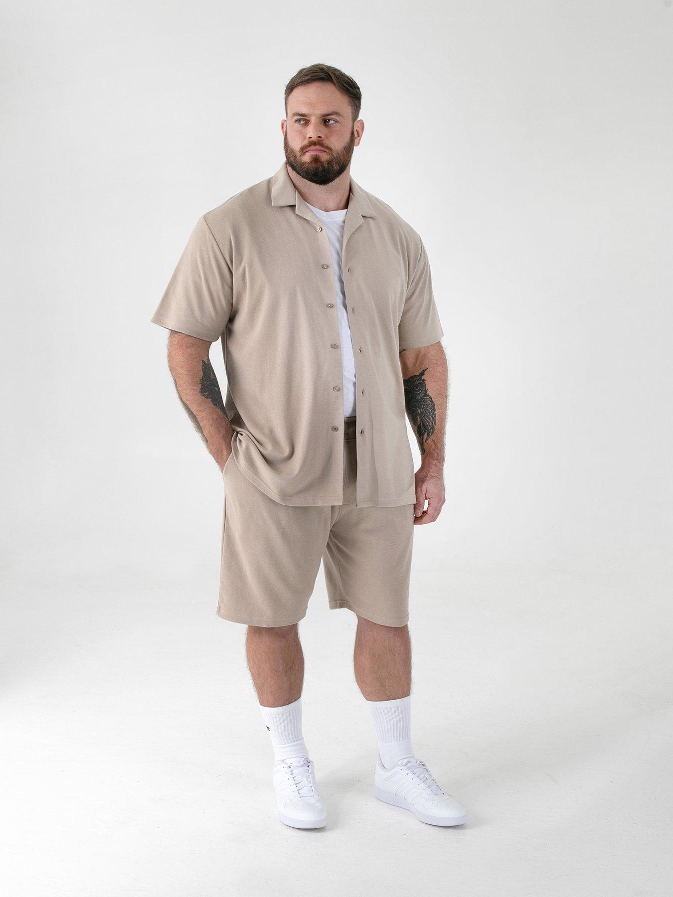 Image 3 of 5 of D555 Stone Stretch Cuban Collar Resort Short Sleeve Shirt