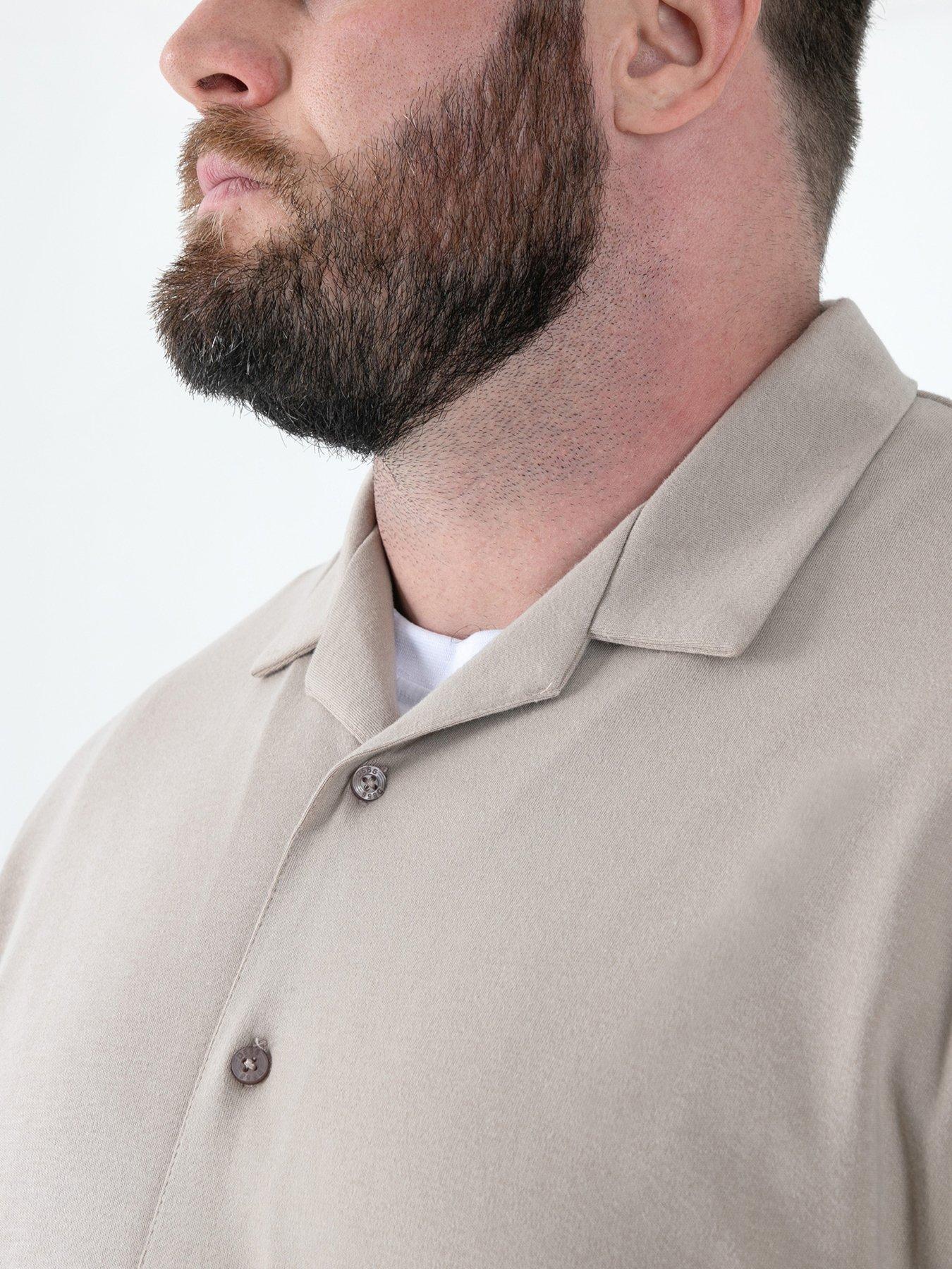 Image 4 of 5 of D555 Stone Stretch Cuban Collar Resort Short Sleeve Shirt