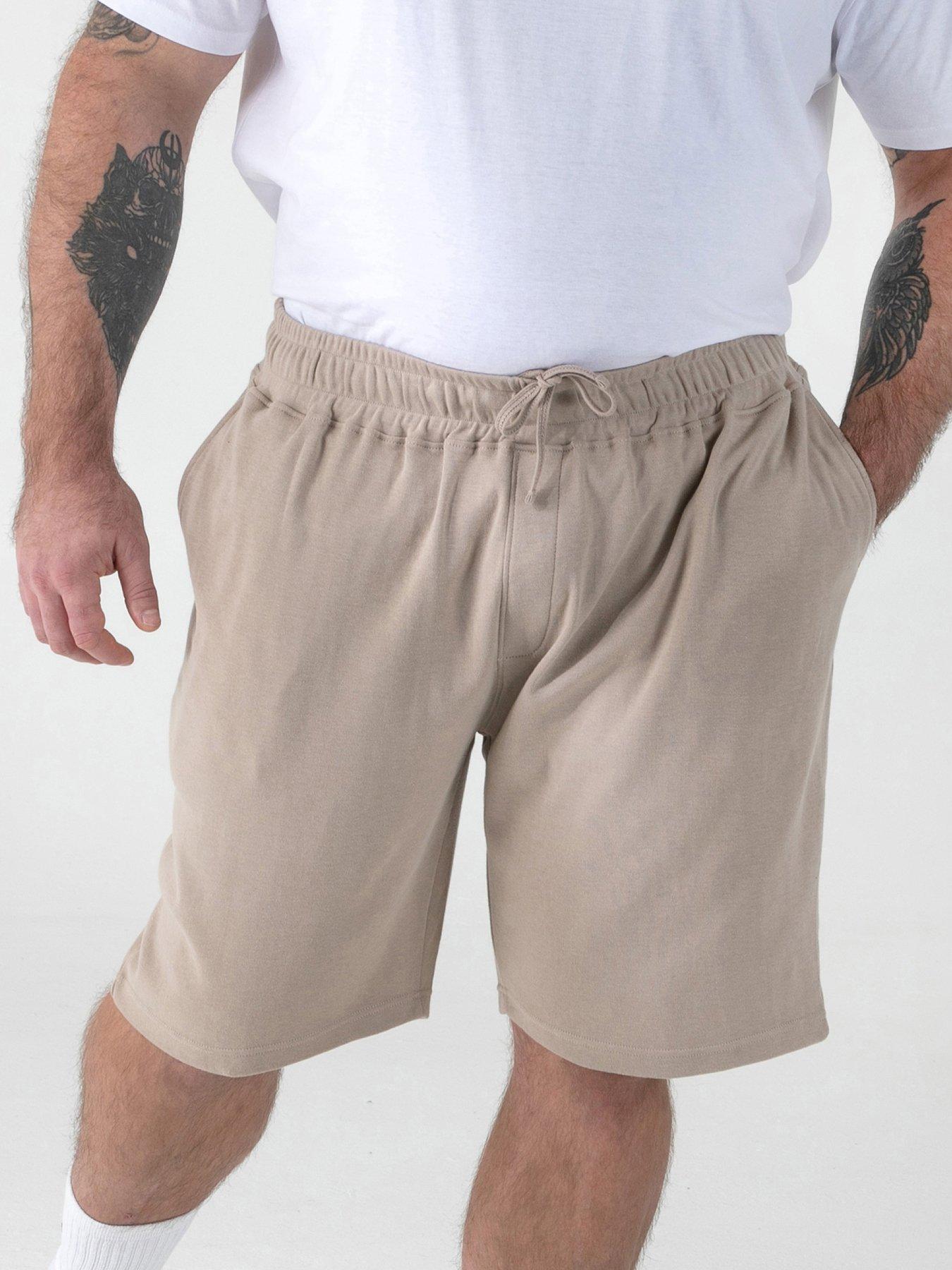 D555 D555 Stone Stretch Elasticated Waist Shorts With Zipper Back Pocket