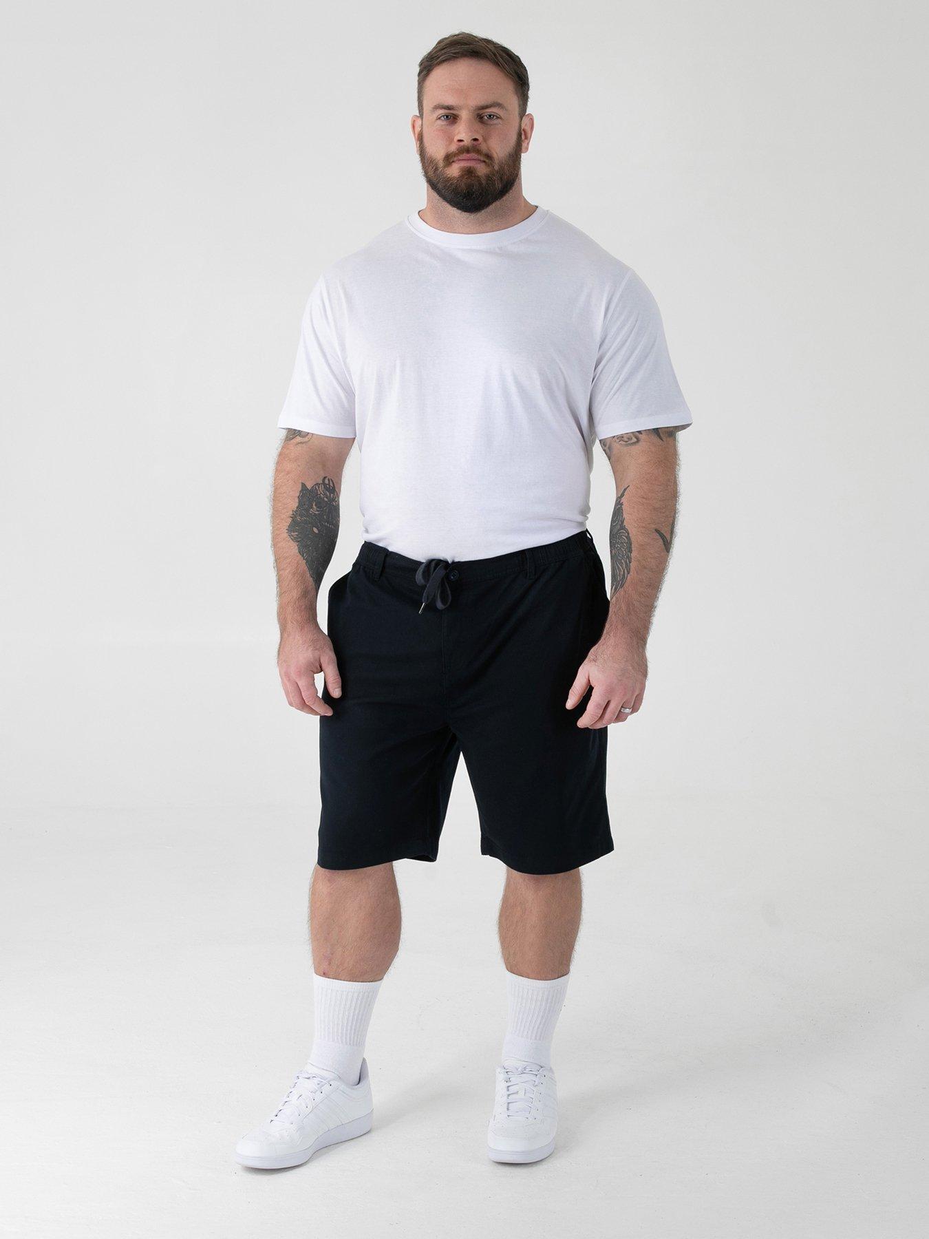 Image 3 of 6 of D555 Full Elastic Waist Stretch Shorts With Drawcord - Navy