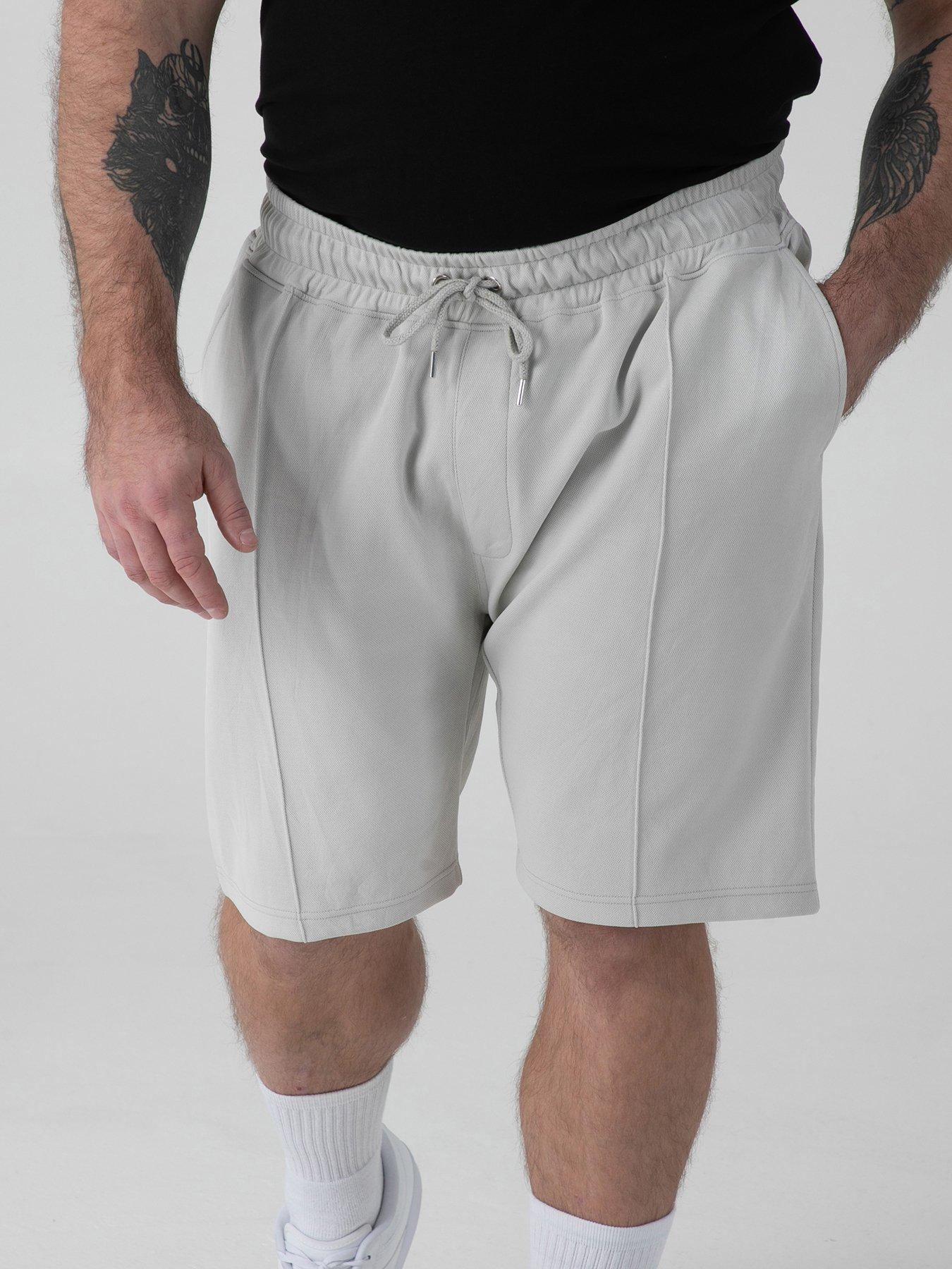 Image 1 of 6 of D555 Stretch Pique Elasticated Waist Shorts With Pin Tuck Front And Zipper Back Pocket