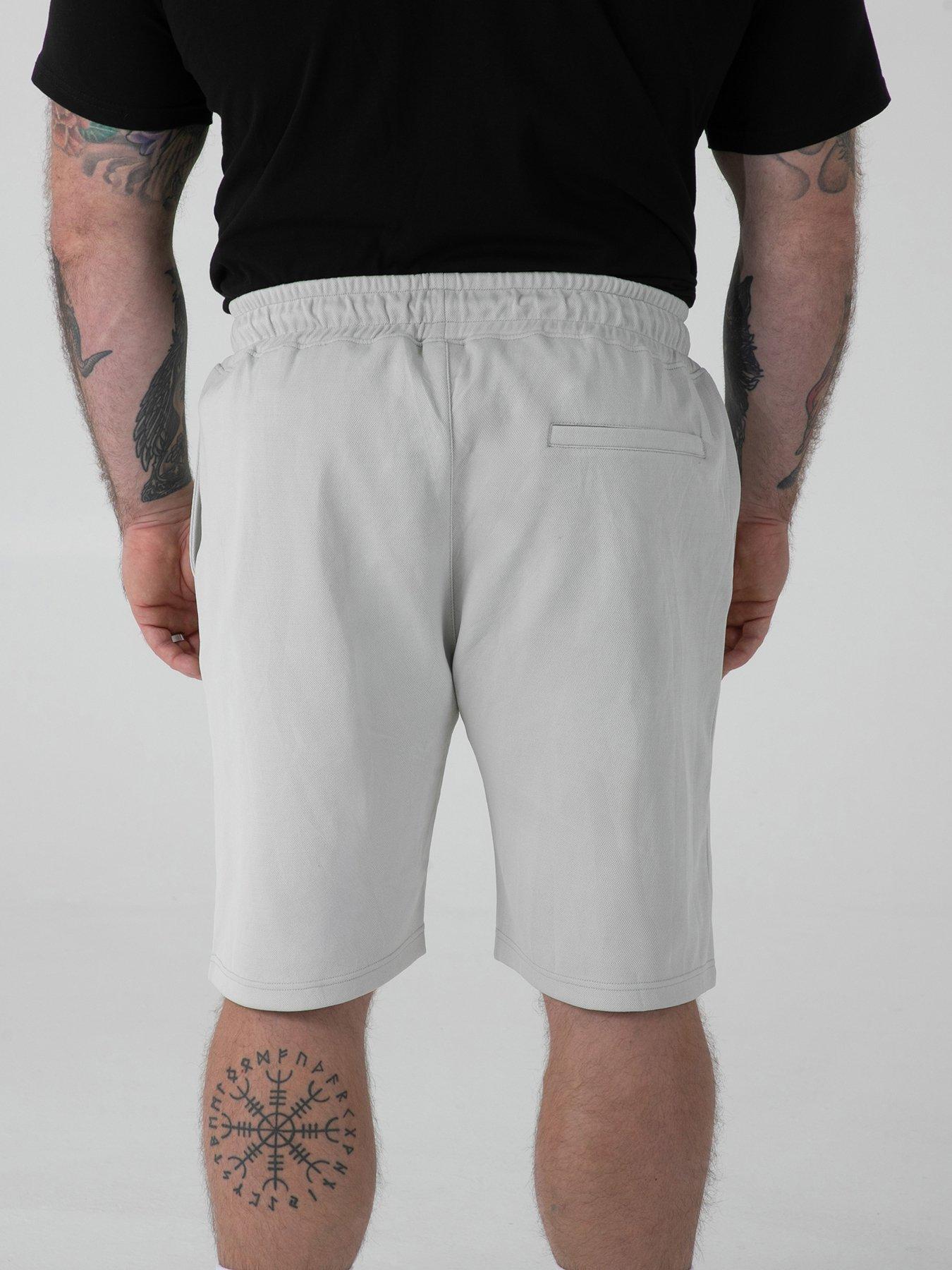Image 2 of 6 of D555 Stretch Pique Elasticated Waist Shorts With Pin Tuck Front And Zipper Back Pocket