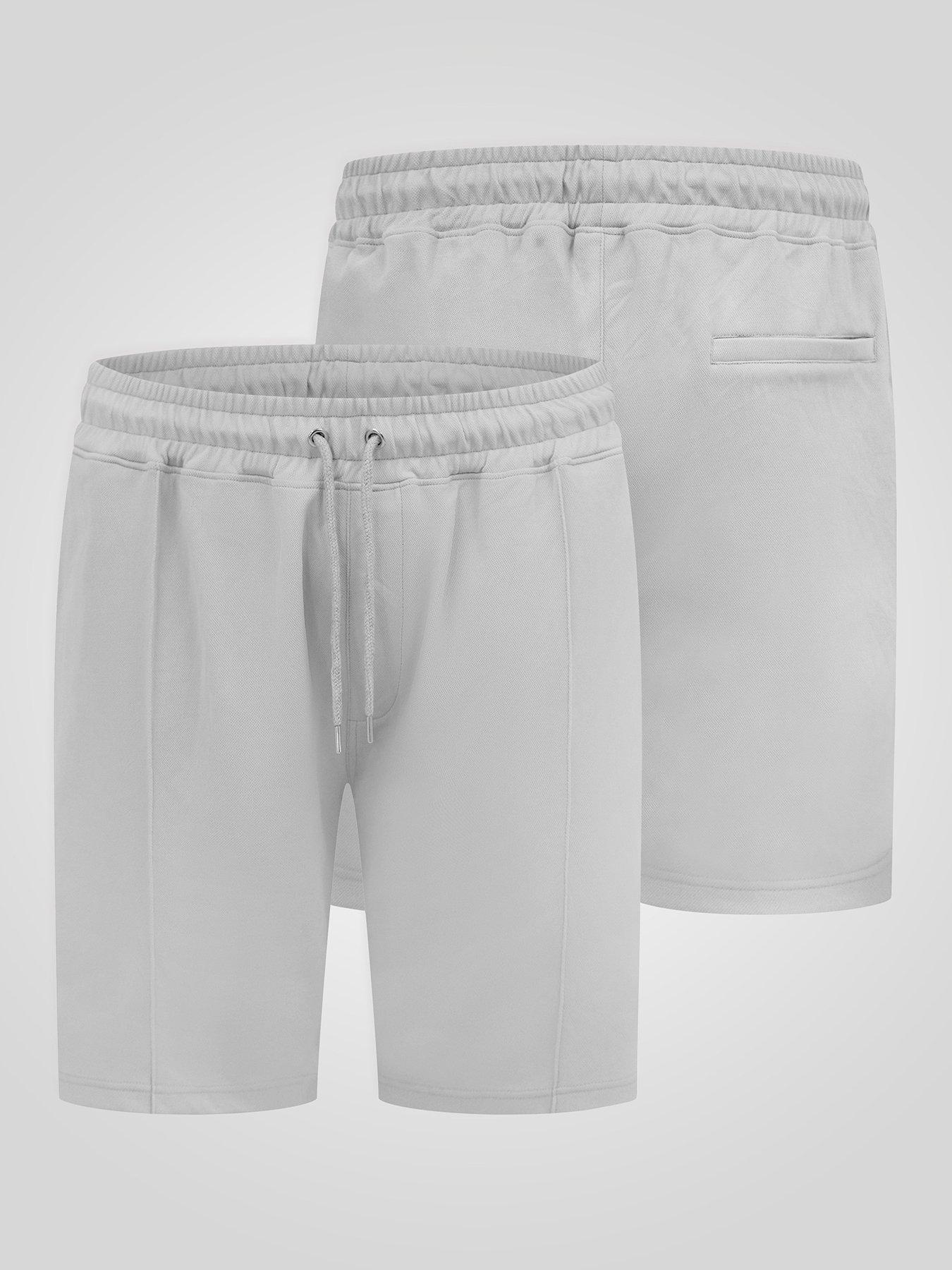 Image 6 of 6 of D555 Stretch Pique Elasticated Waist Shorts With Pin Tuck Front And Zipper Back Pocket