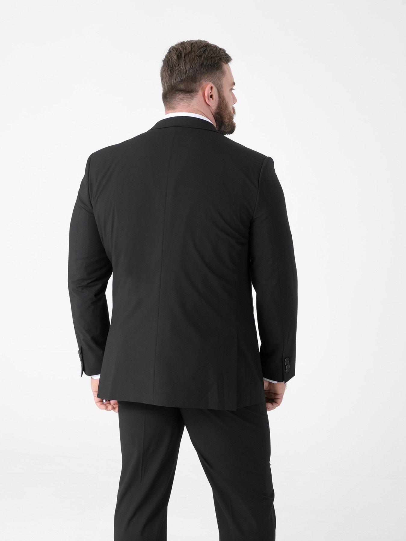 Image 2 of 6 of D555 4 Way Stretch Tailored Suit Jacket - Black