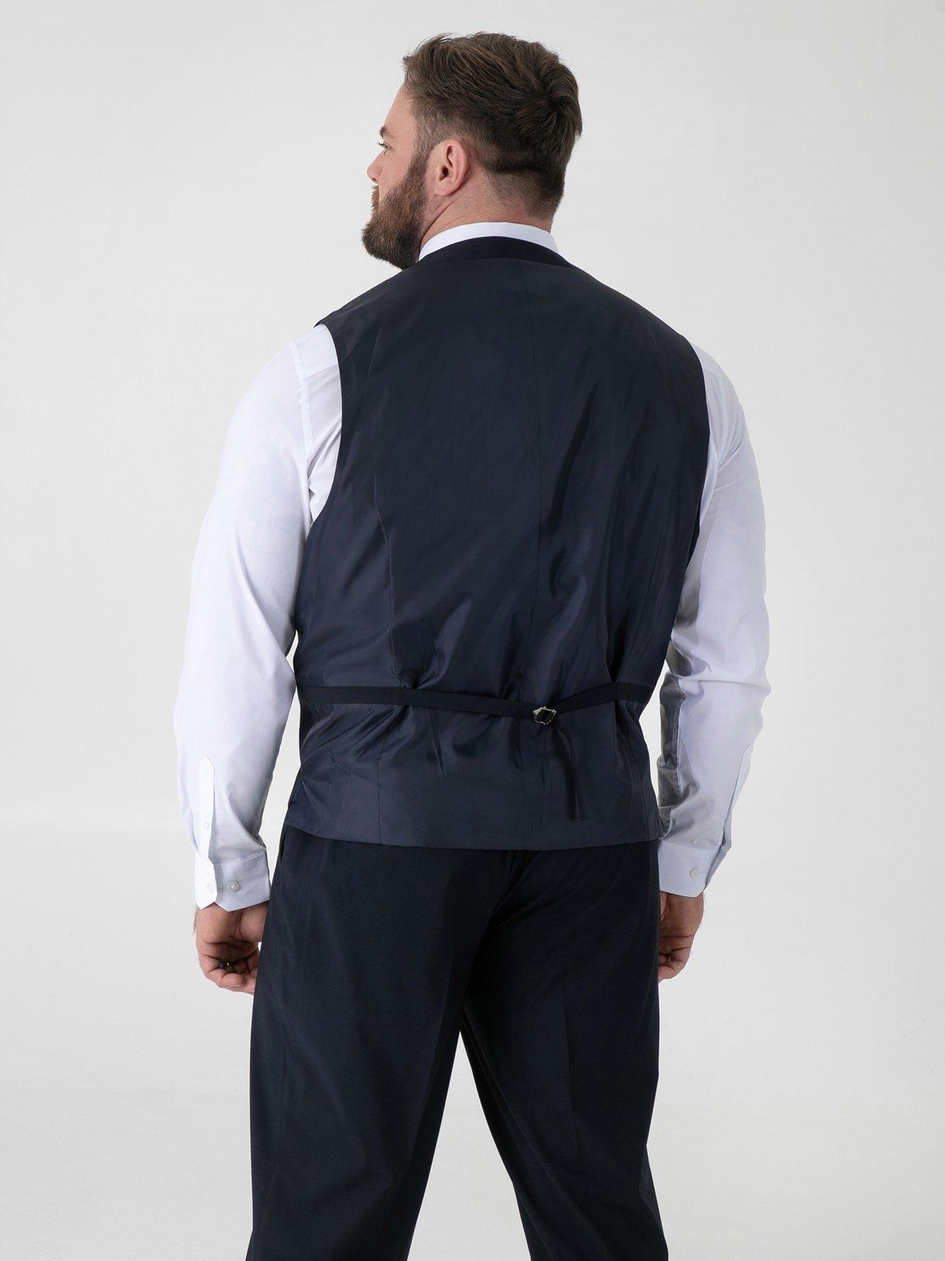 Image 2 of 5 of D555 4 Way Stretch Tailored Waistcoat - Navy