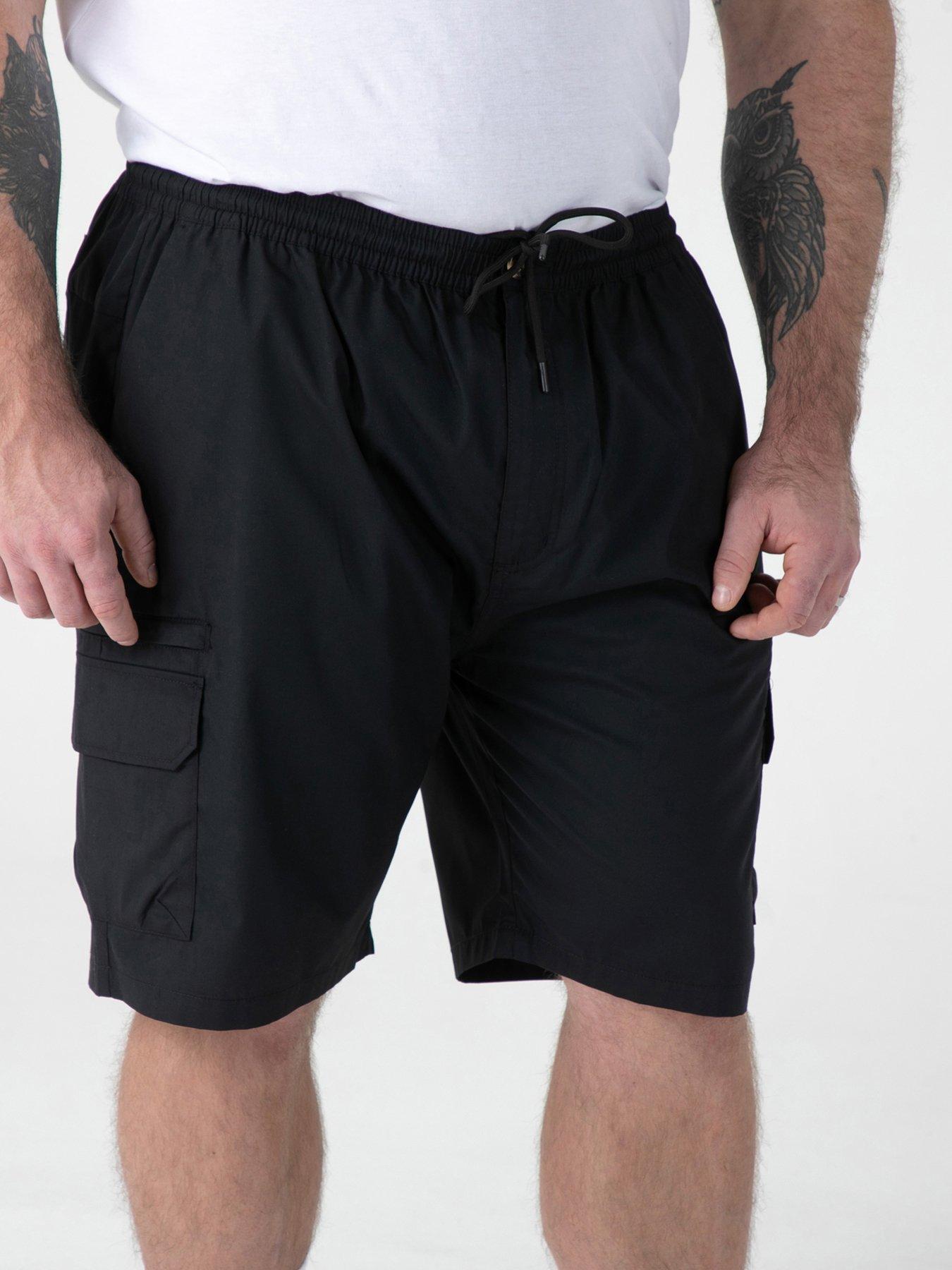 D555 D555 Full Elastic Waist Stretch Shorts With Leg And Back Zipper Pocket
