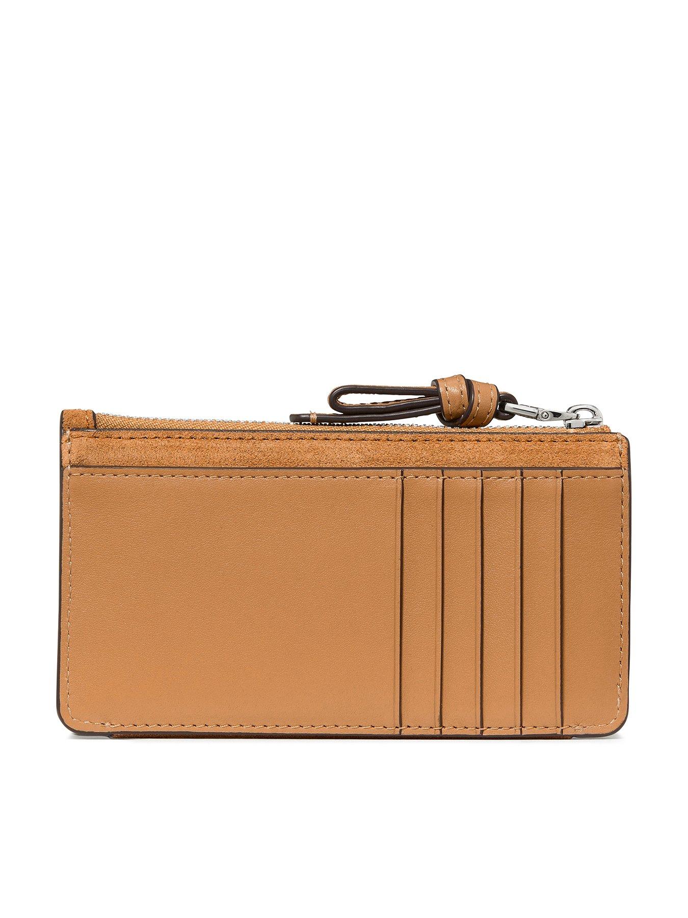 Image 3 of 4 of Kate Spade New York Loop Suede Zip Card Case - Brown