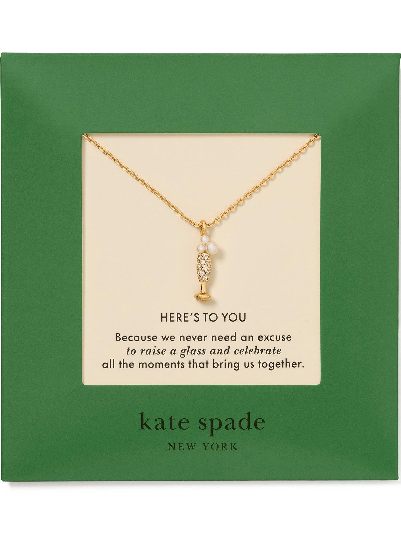 Kate Spade New York Gifting Heres To You Pendant Necklace - Gold