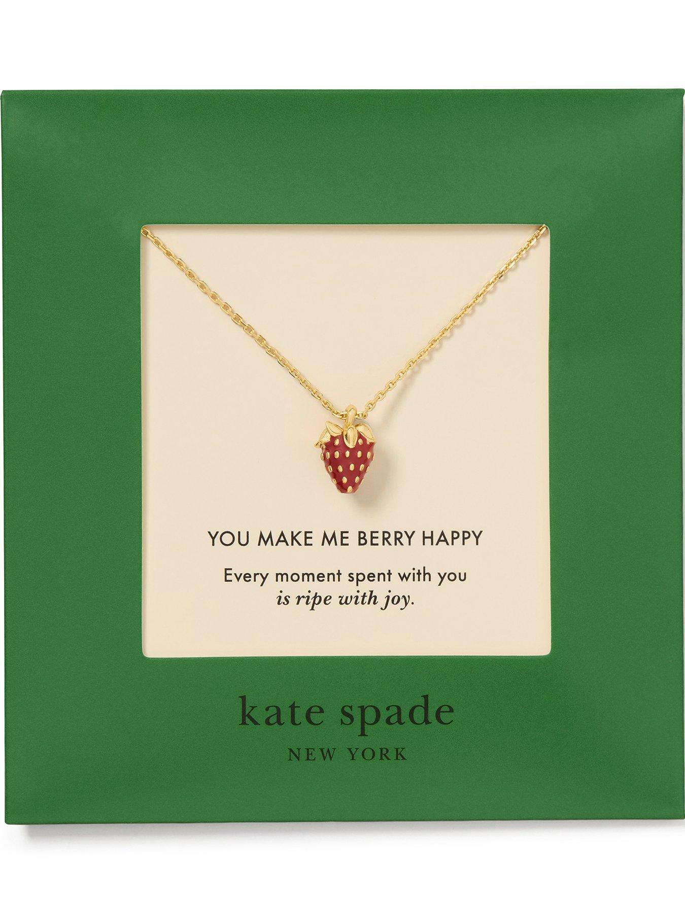 Kate Spade New York Gifting You Make Me Berry Happy Pendant Necklace - Red